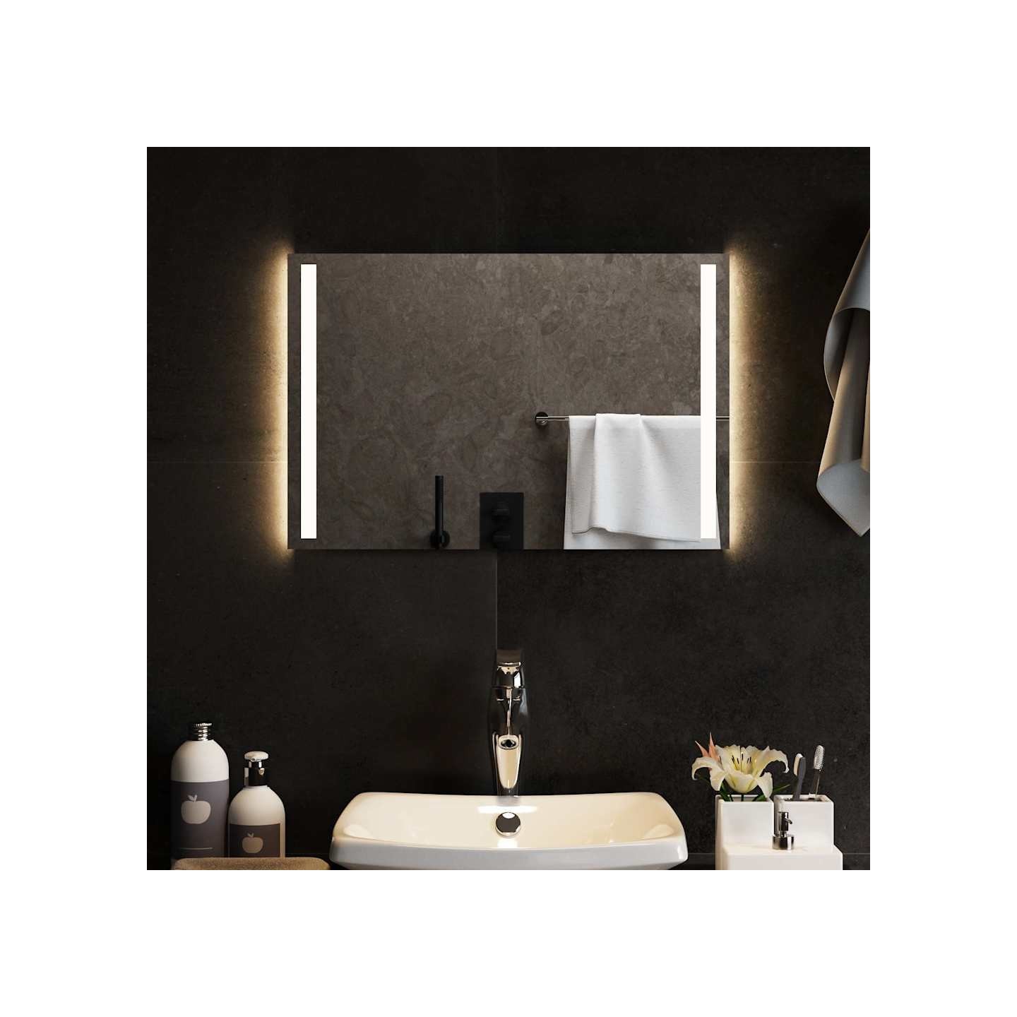 Miroir de salle de bain à LED 60x40 cm