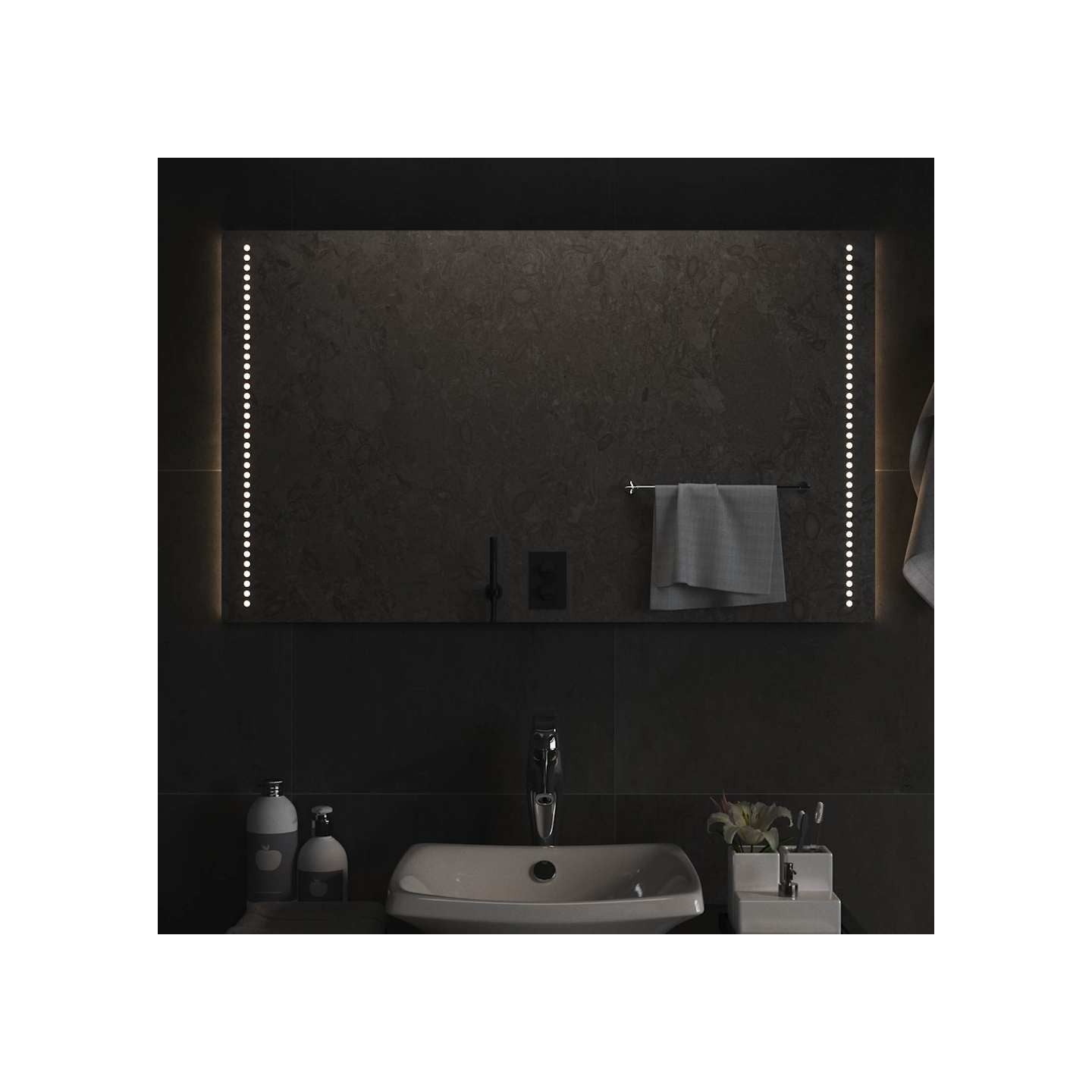 Miroir de salle de bain à LED 100x60 cm