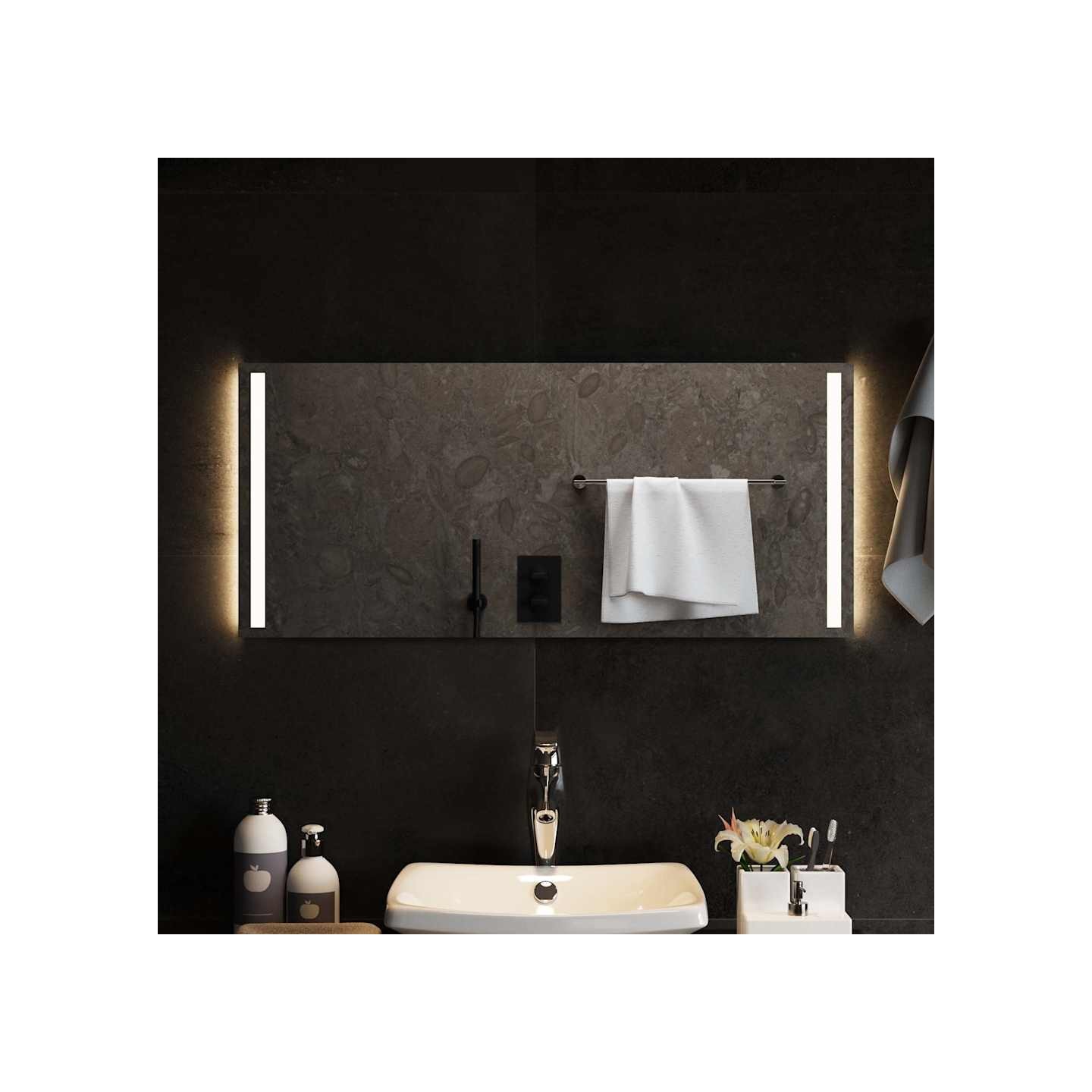 Miroir de salle de bain à LED 90x40 cm