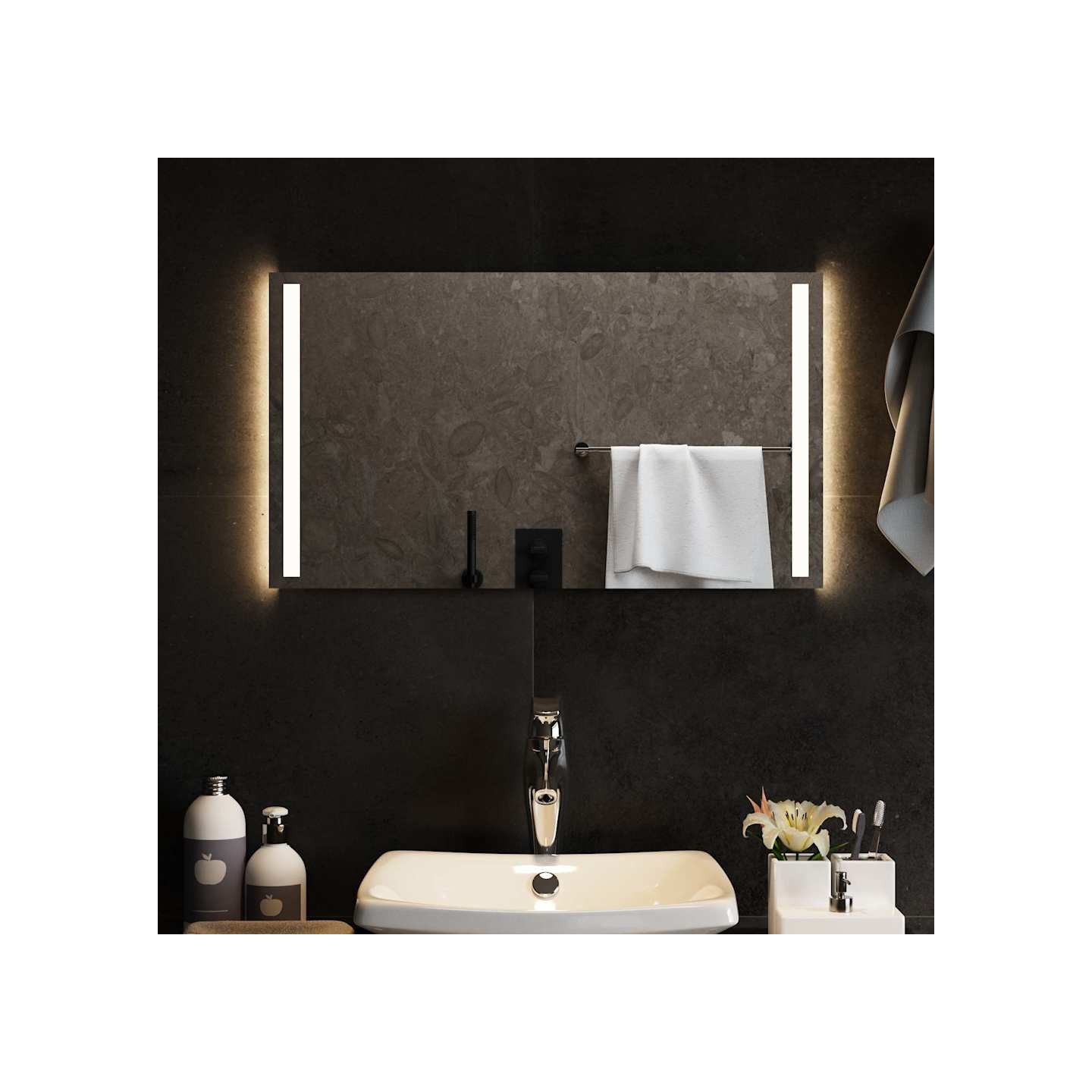 Miroir de salle de bain à LED 70x40 cm