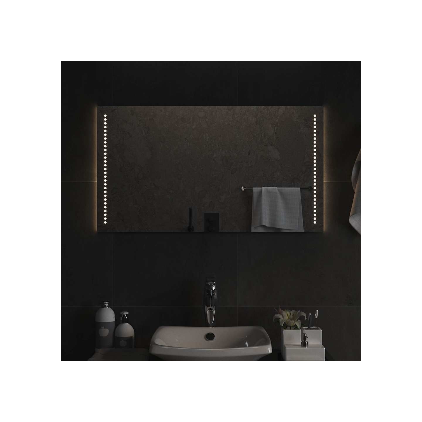 Miroir de salle de bain à LED 90x50 cm