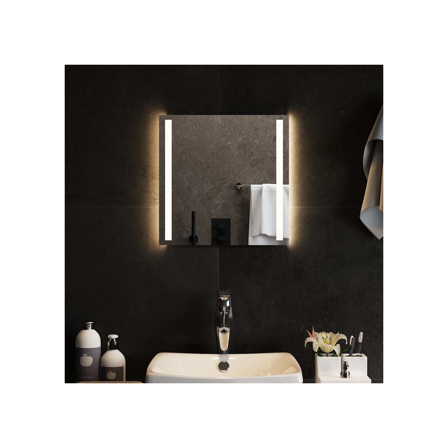 Miroir de salle de bain à LED 40x40 cm