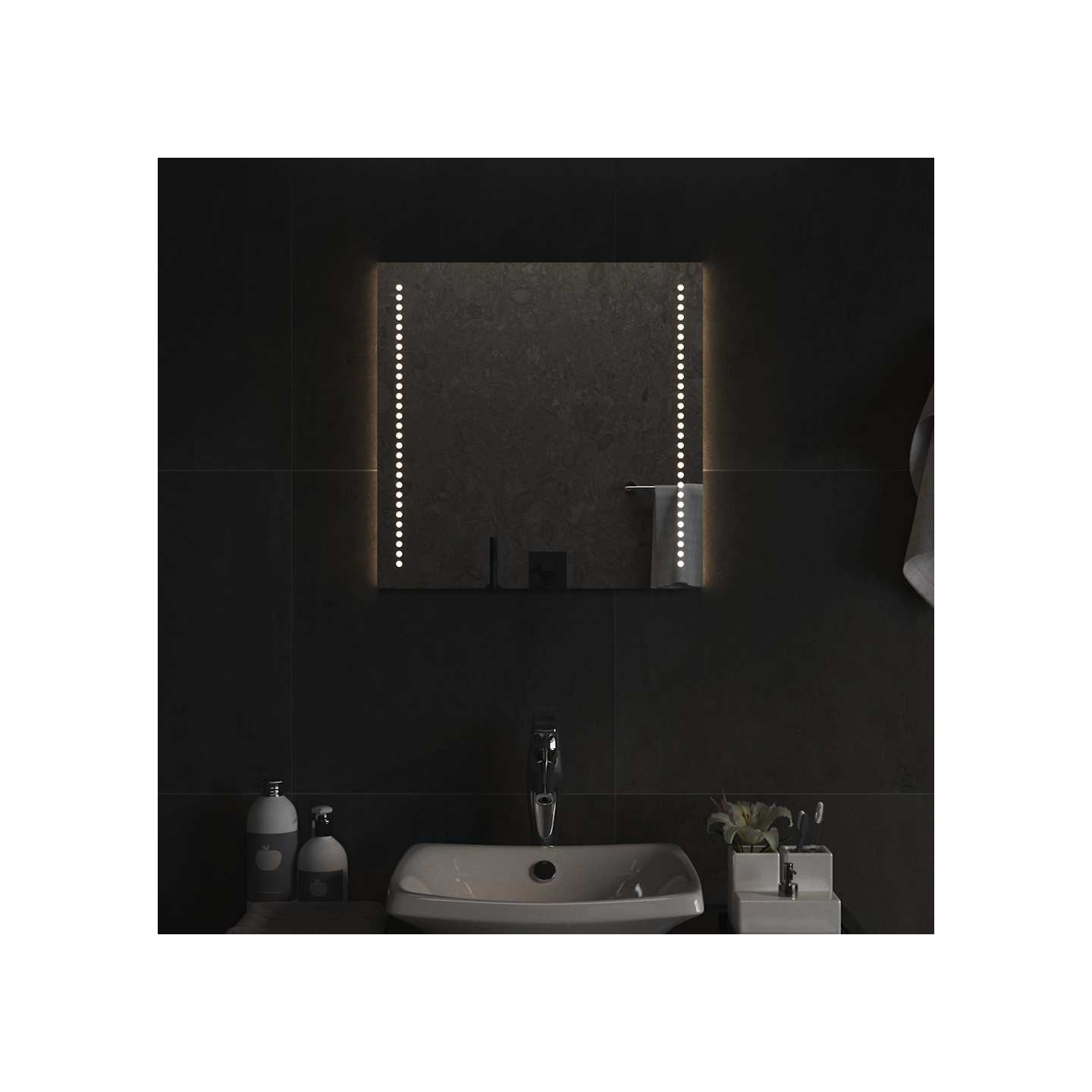 Miroir de salle de bain à LED 50x50 cm
