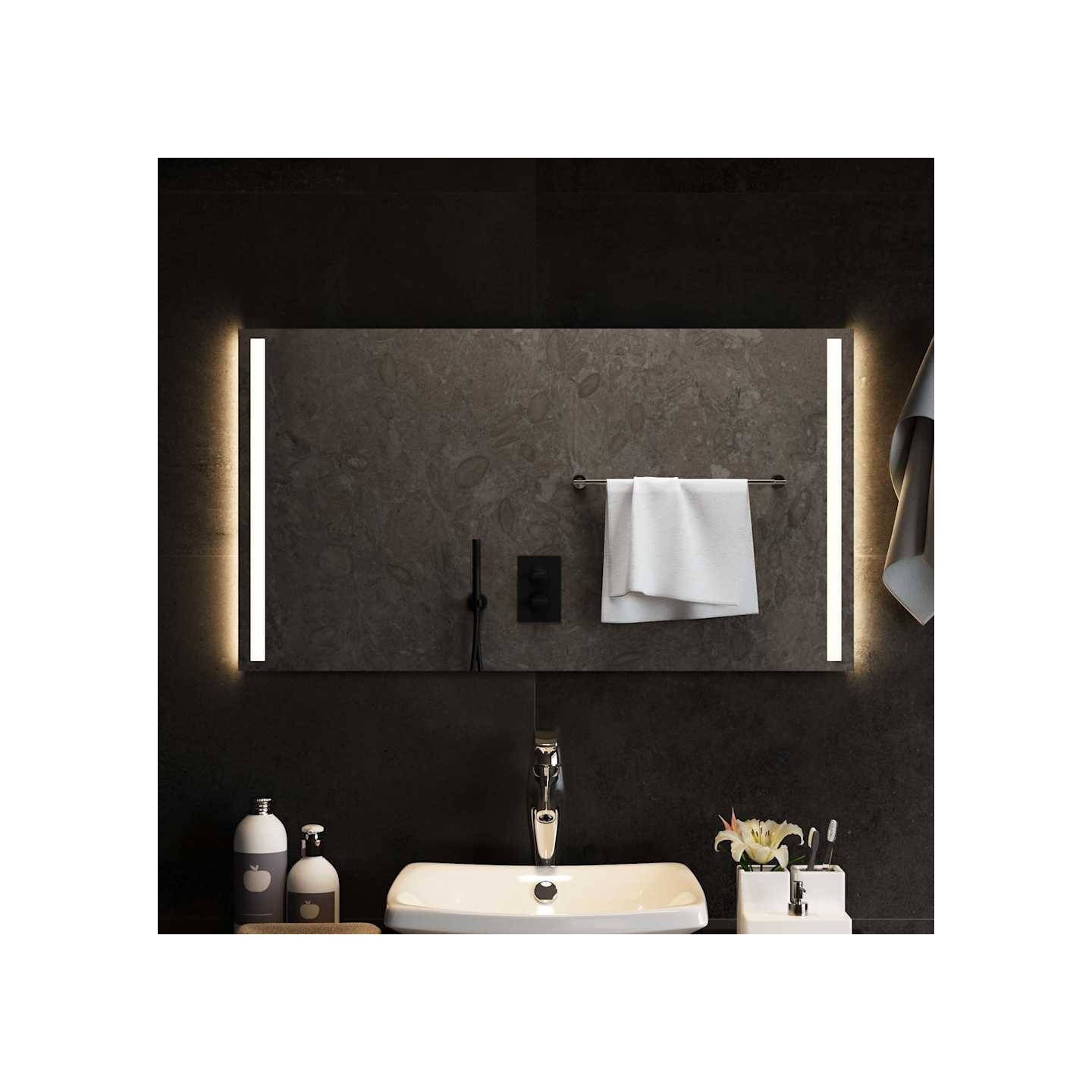 Miroir de salle de bain à LED 90x50 cm