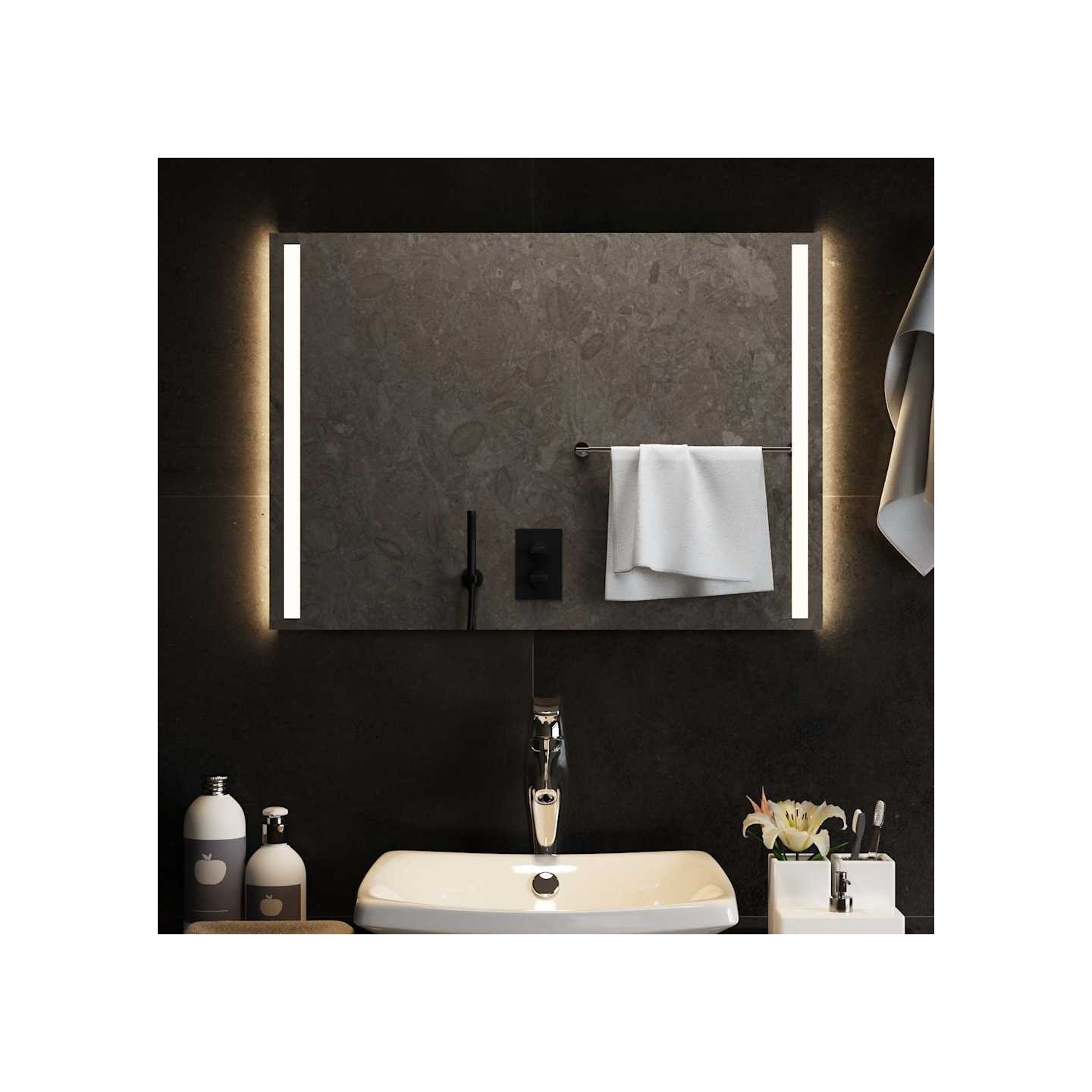 Miroir de salle de bain à LED 70x50 cm