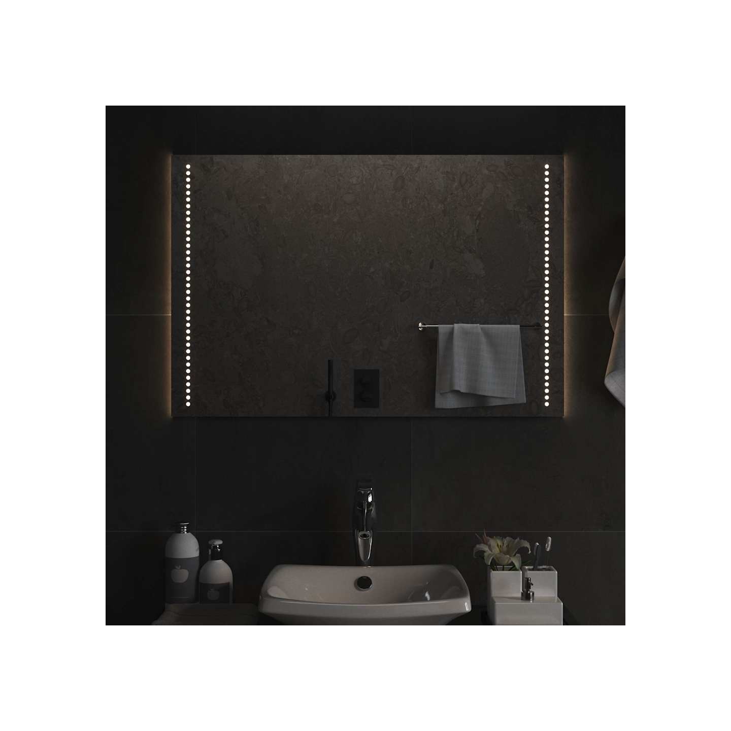 Miroir de salle de bain à LED 90x60 cm