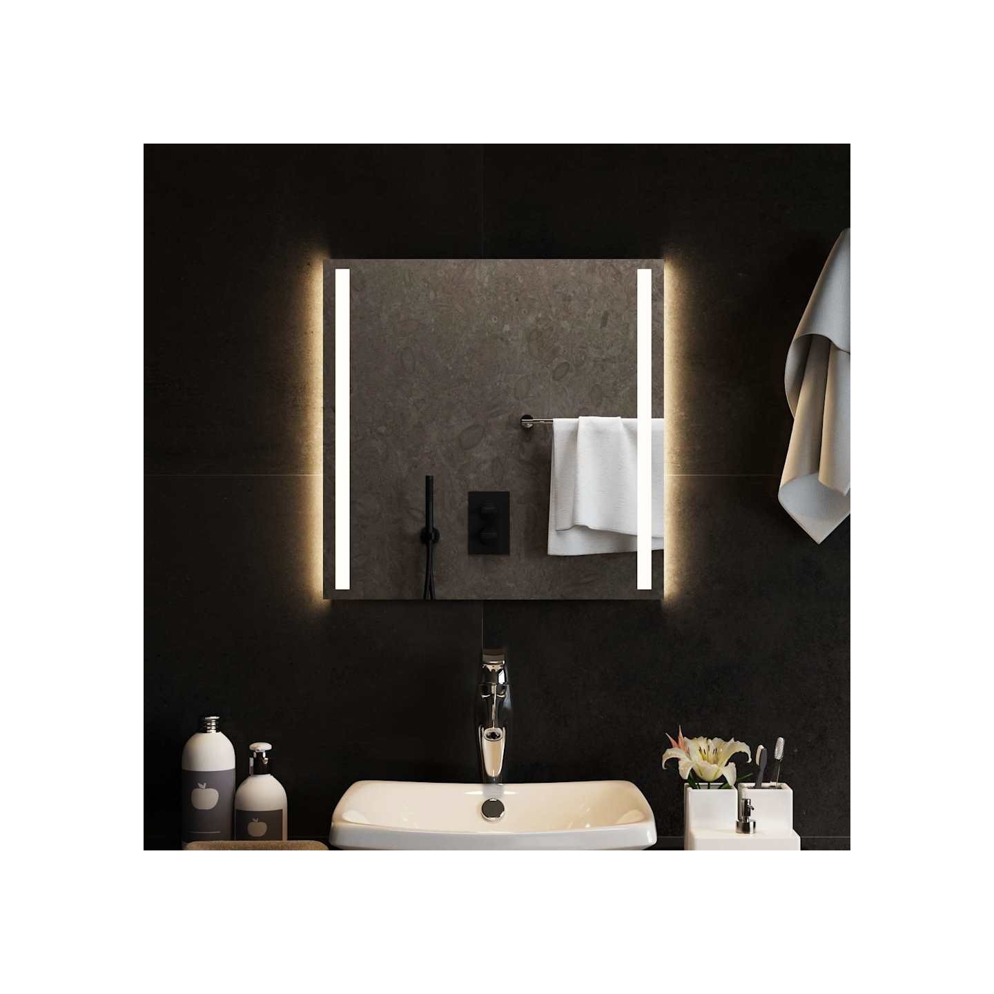 Miroir de salle de bain à LED 50x50 cm