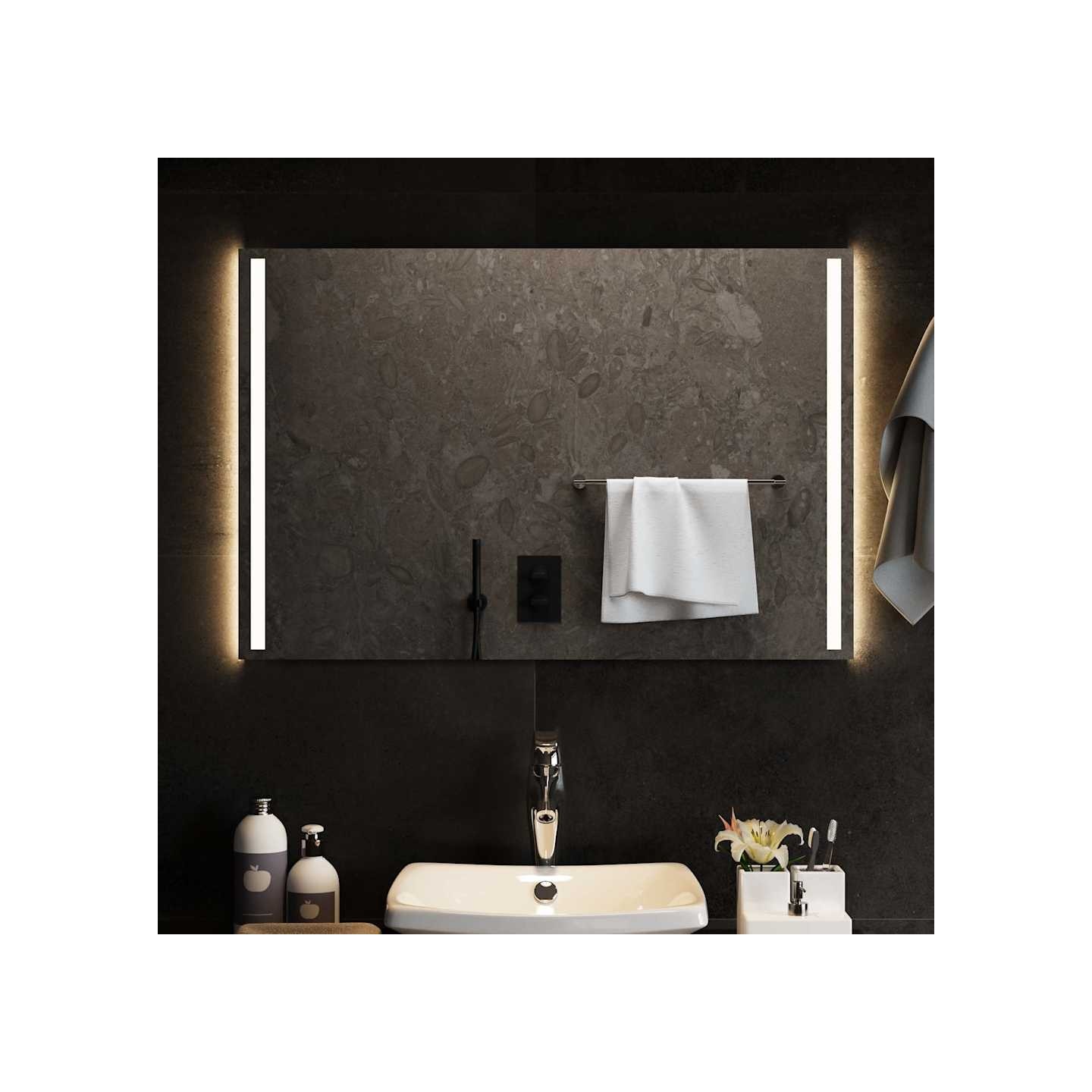 Miroir de salle de bain à LED 90x60 cm