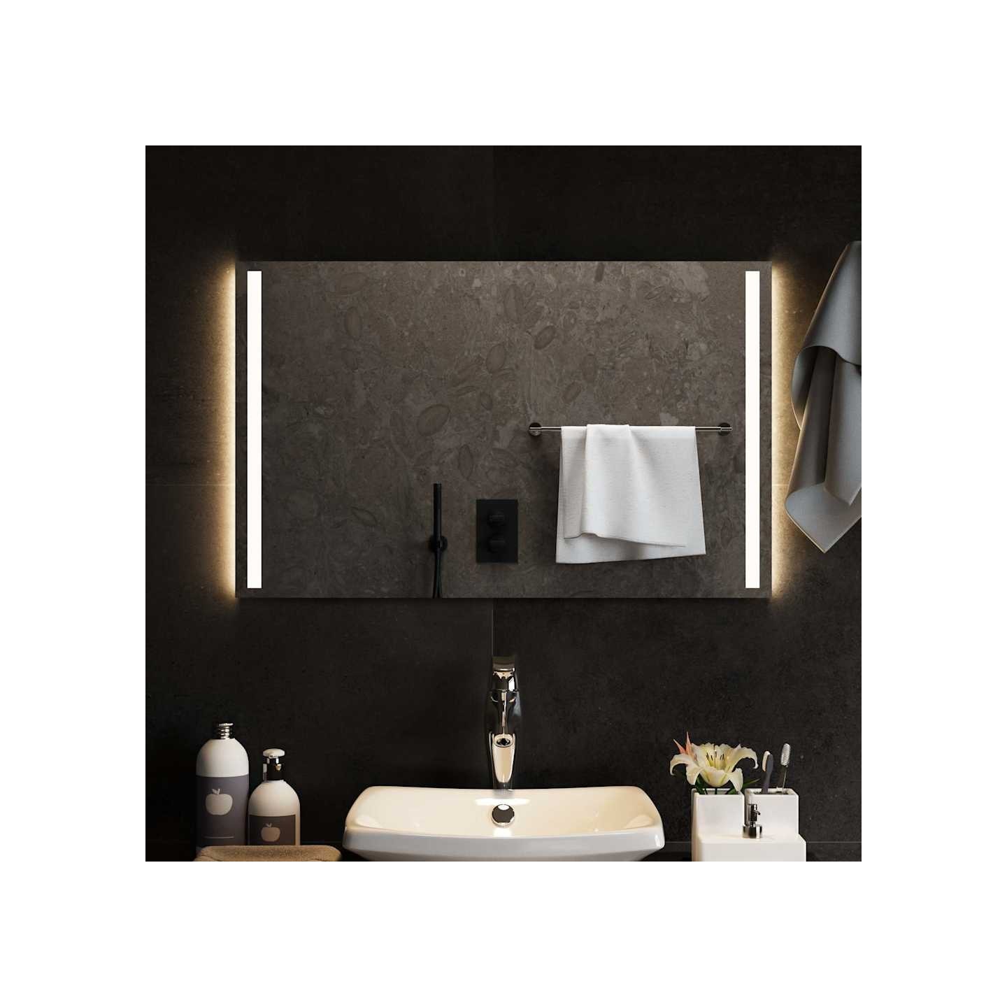 Miroir de salle de bain à LED 80x50 cm