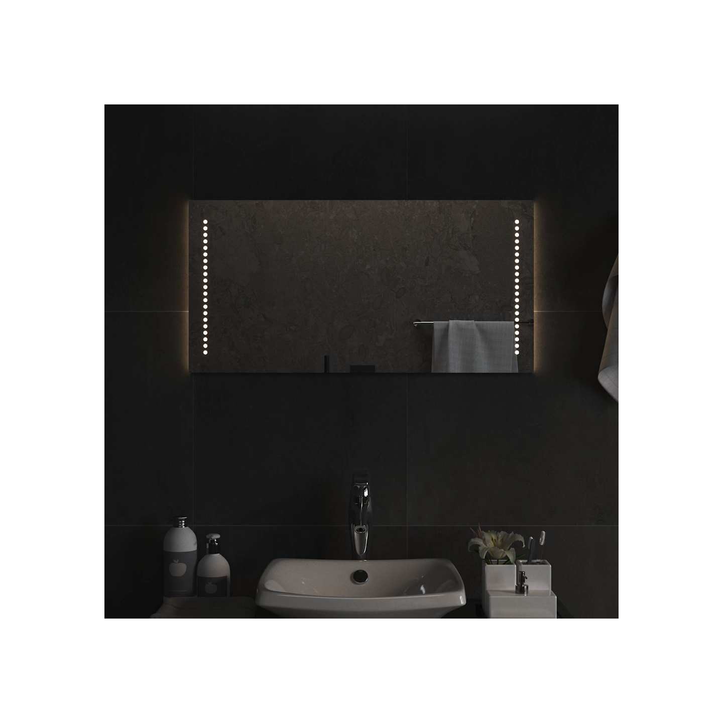 Miroir de salle de bain à LED 80x40 cm