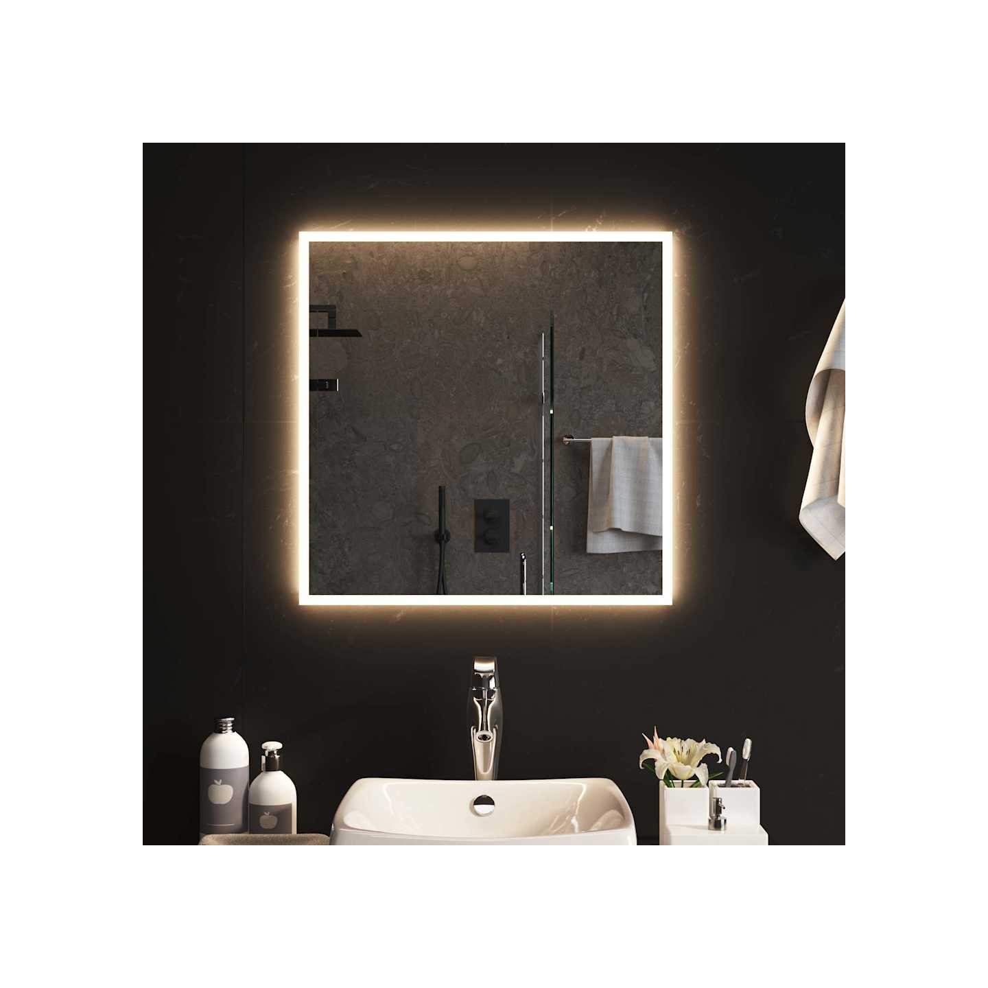 Miroir de salle de bain à LED 60x60 cm
