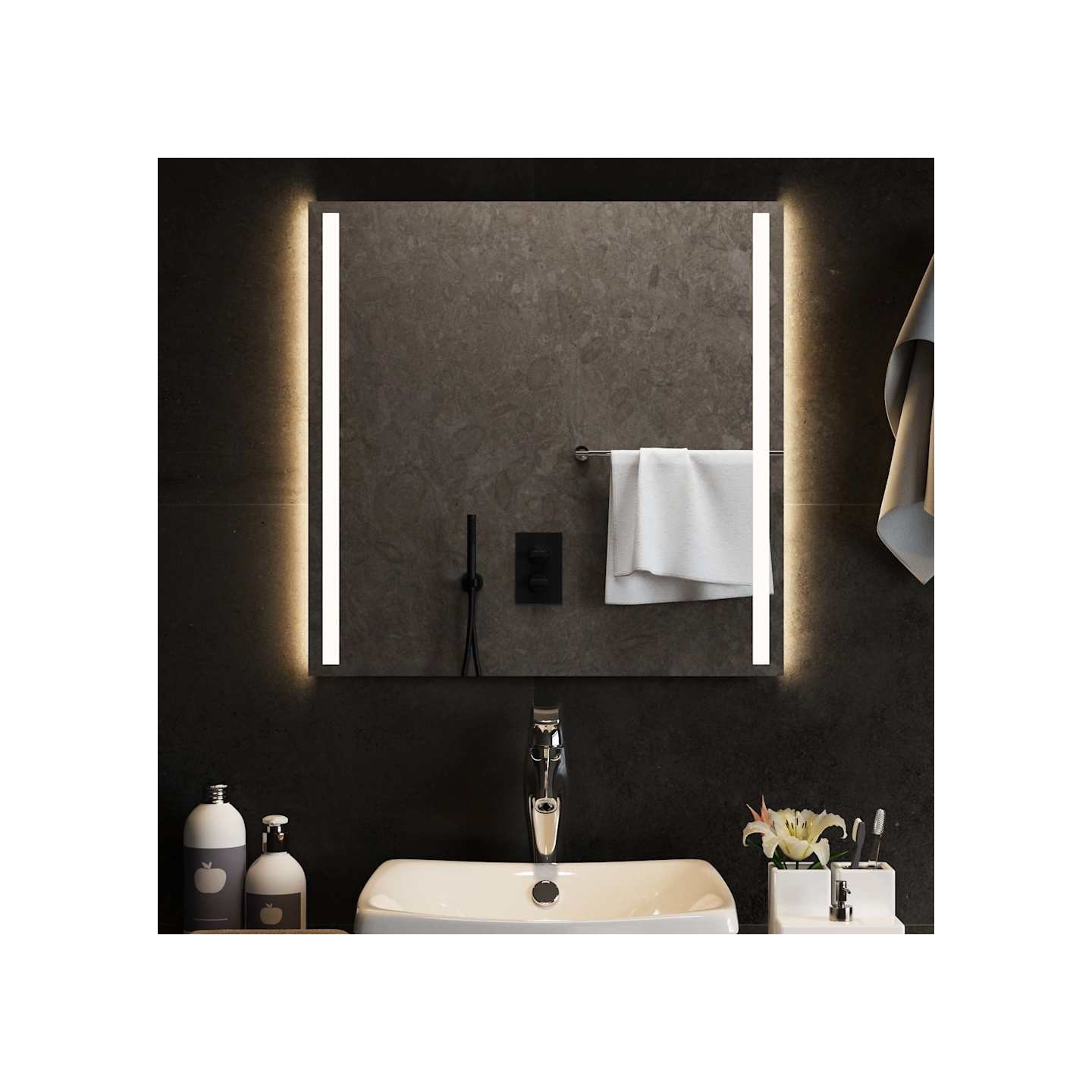 Miroir de salle de bain à LED 60x60 cm