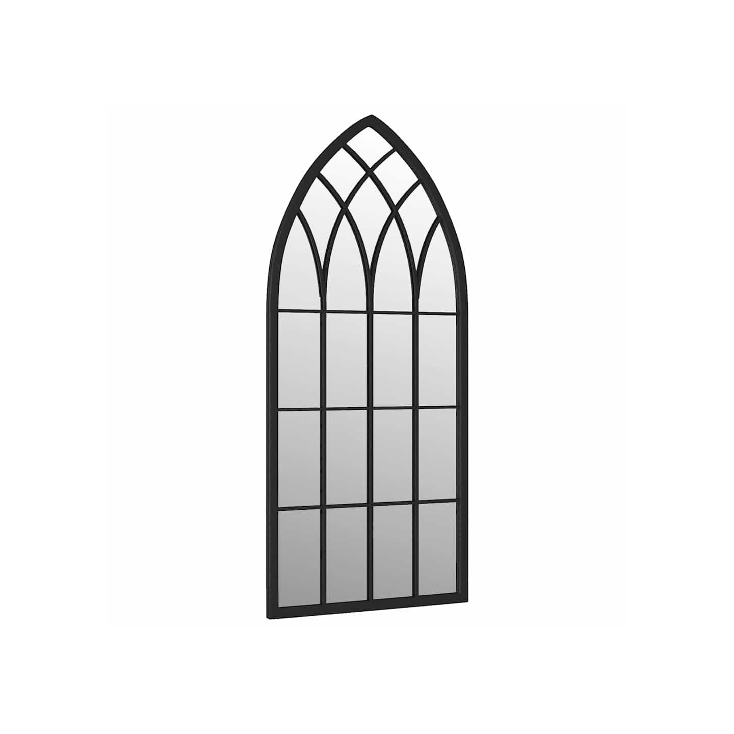 Miroir de jardin Noir 100x45 cm Fer pour utilisation extérieure