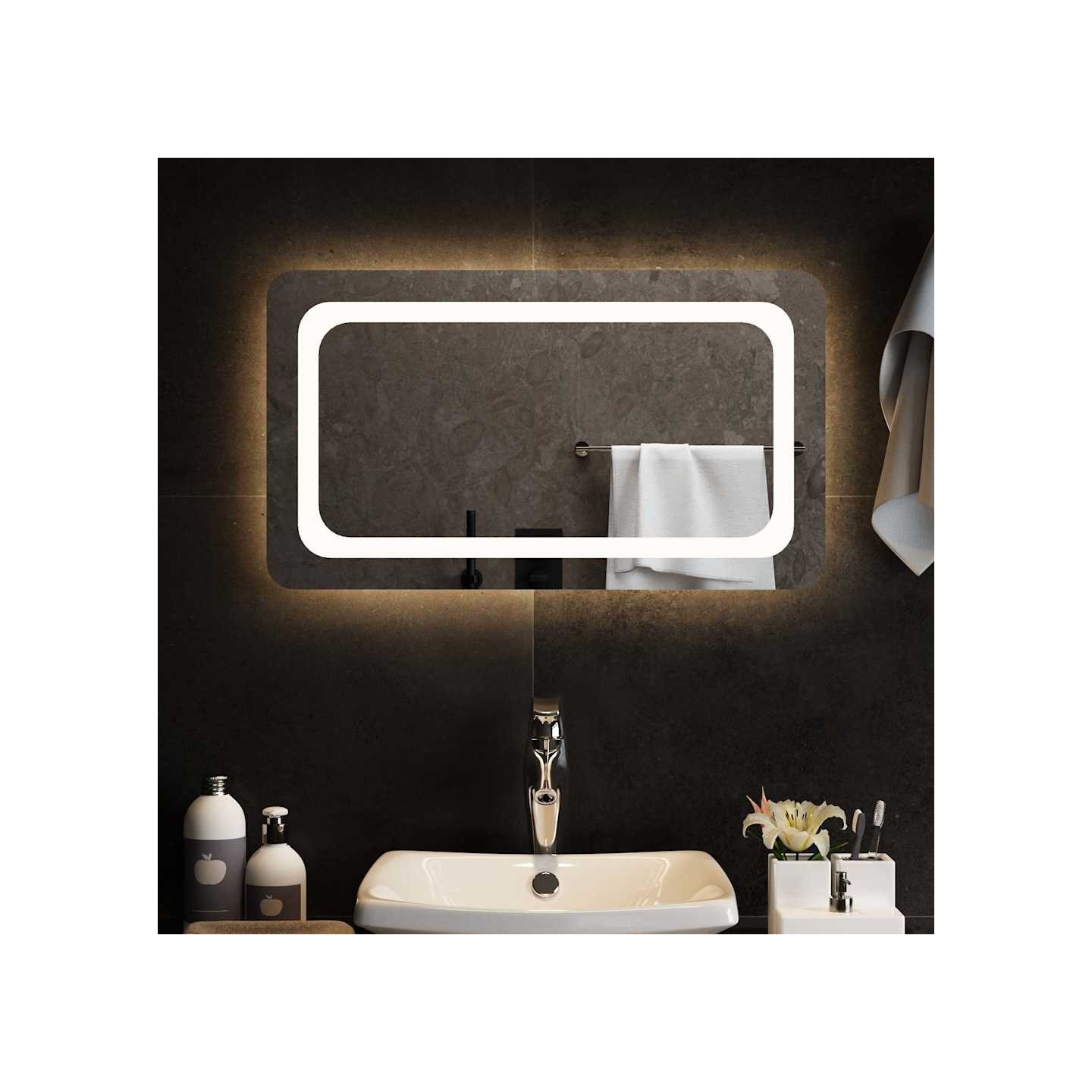 Miroir de salle de bain à LED 70x40 cm