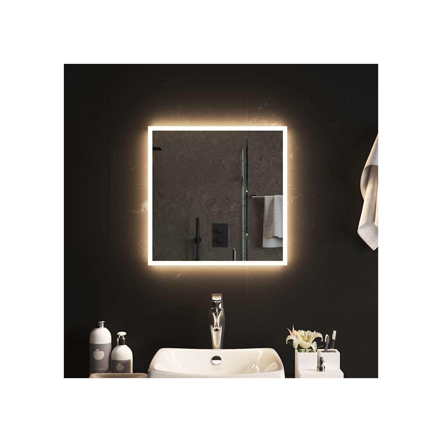 Miroir de salle de bain à LED 50x50 cm