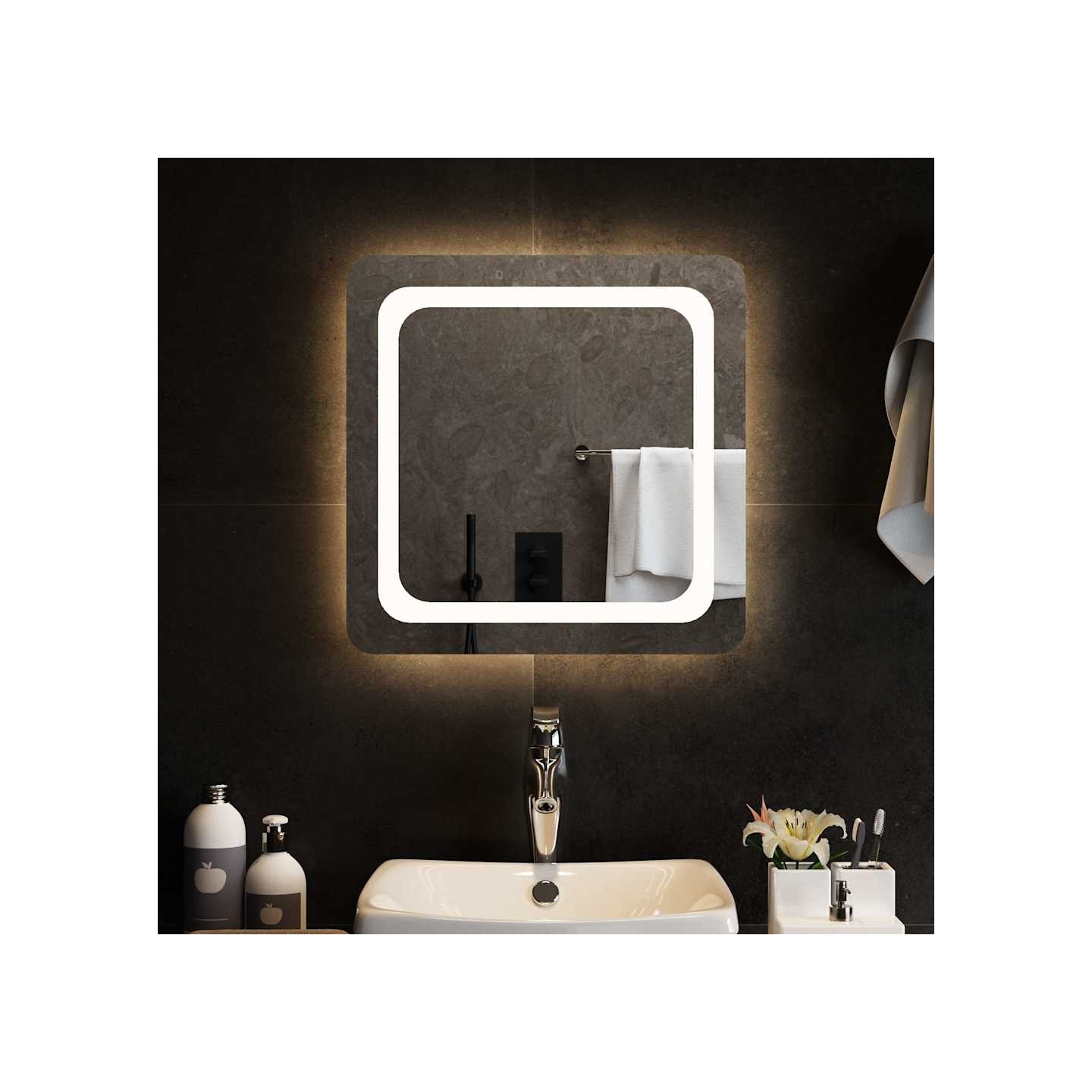 Miroir de salle de bain à LED 50x50 cm