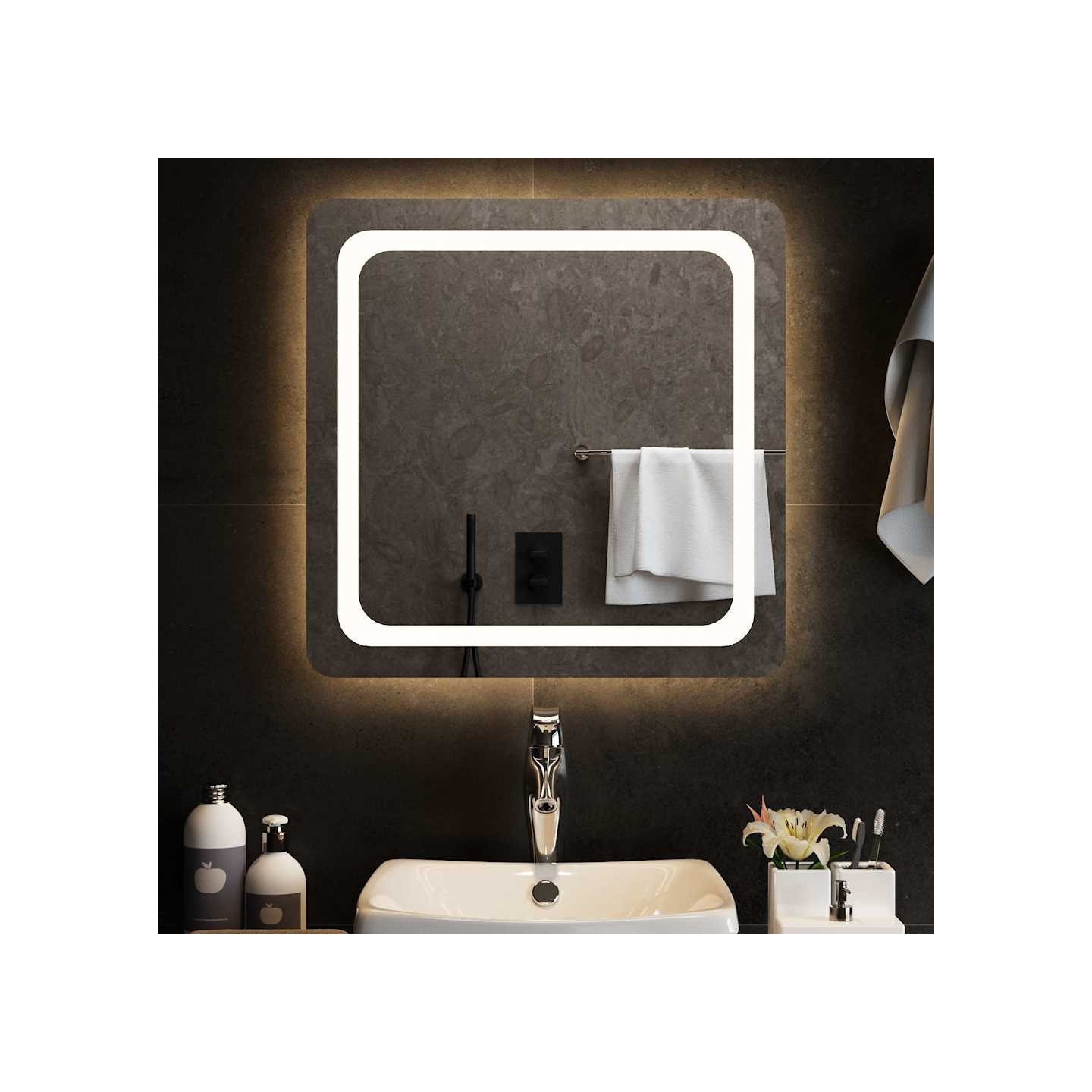 Miroir de salle de bain à LED 60x60 cm