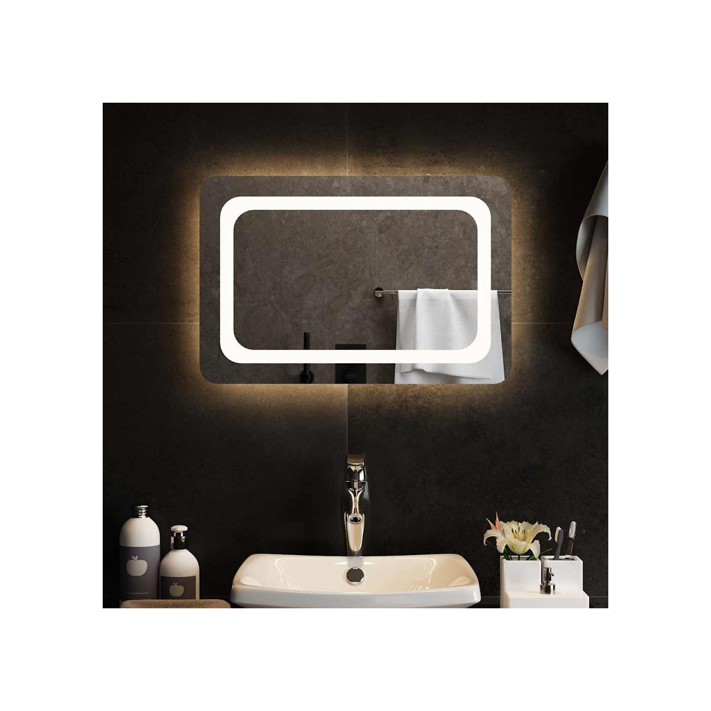 Miroir de salle de bain à LED 60x40 cm