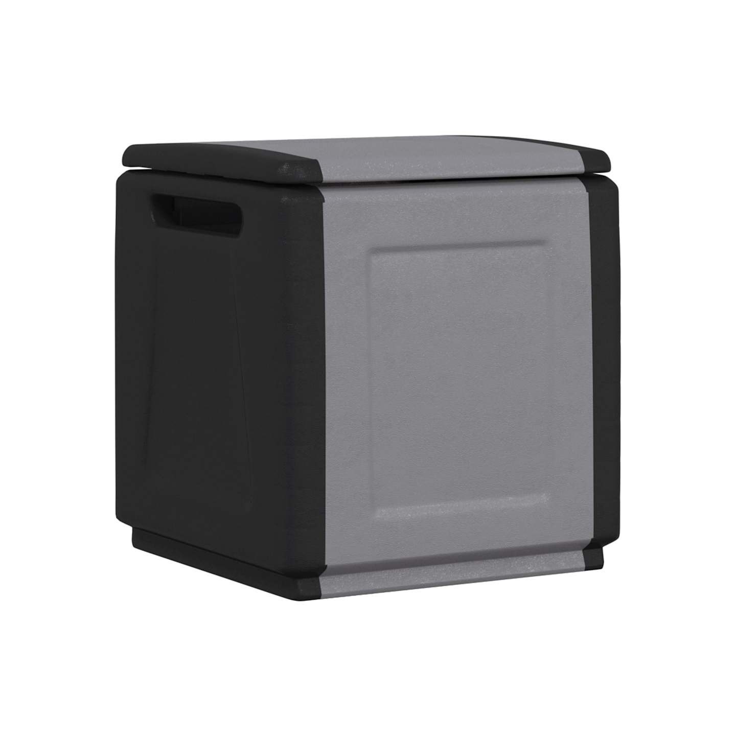 Boîte de rangement de jardin 54x53x57 cm 130 L Gris foncé noir