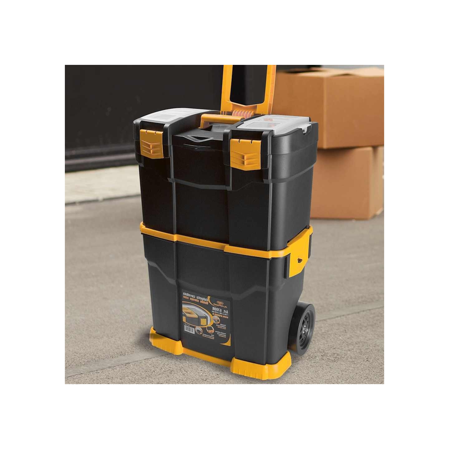 Boîte à outils roulante 460x280x677 mm PP
