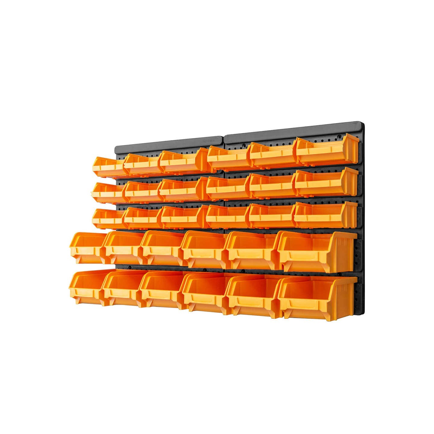 Kit de bacs de stockage et panneaux muraux 32 pcs Jaune et noir