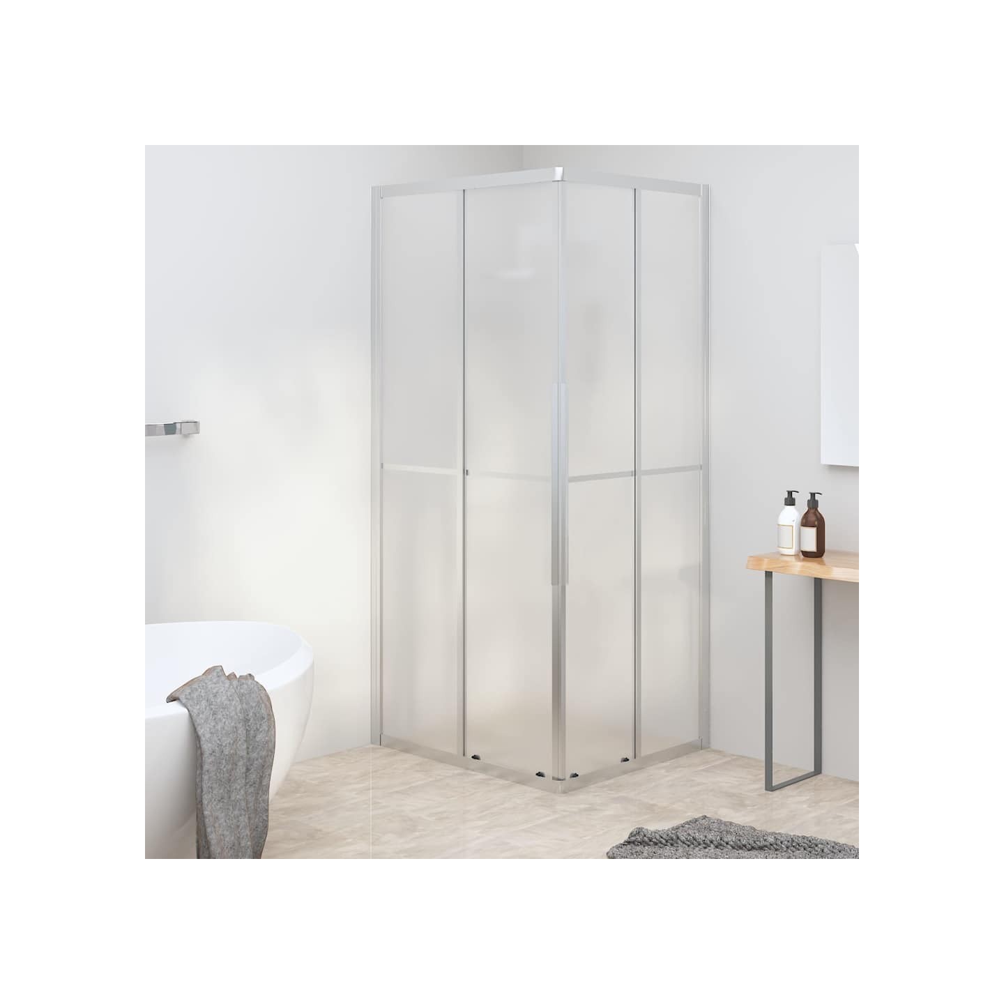 Cabine de douche ESG dépoli 90x70x180 cm