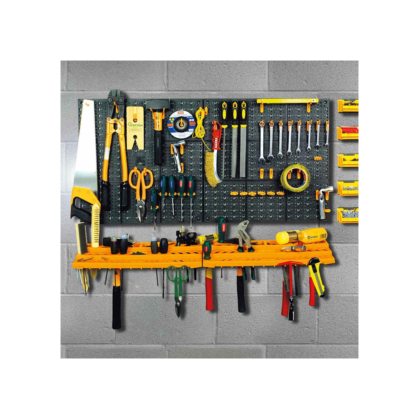 Panneau porte-outils 500x1000 mm 50 crochets PP