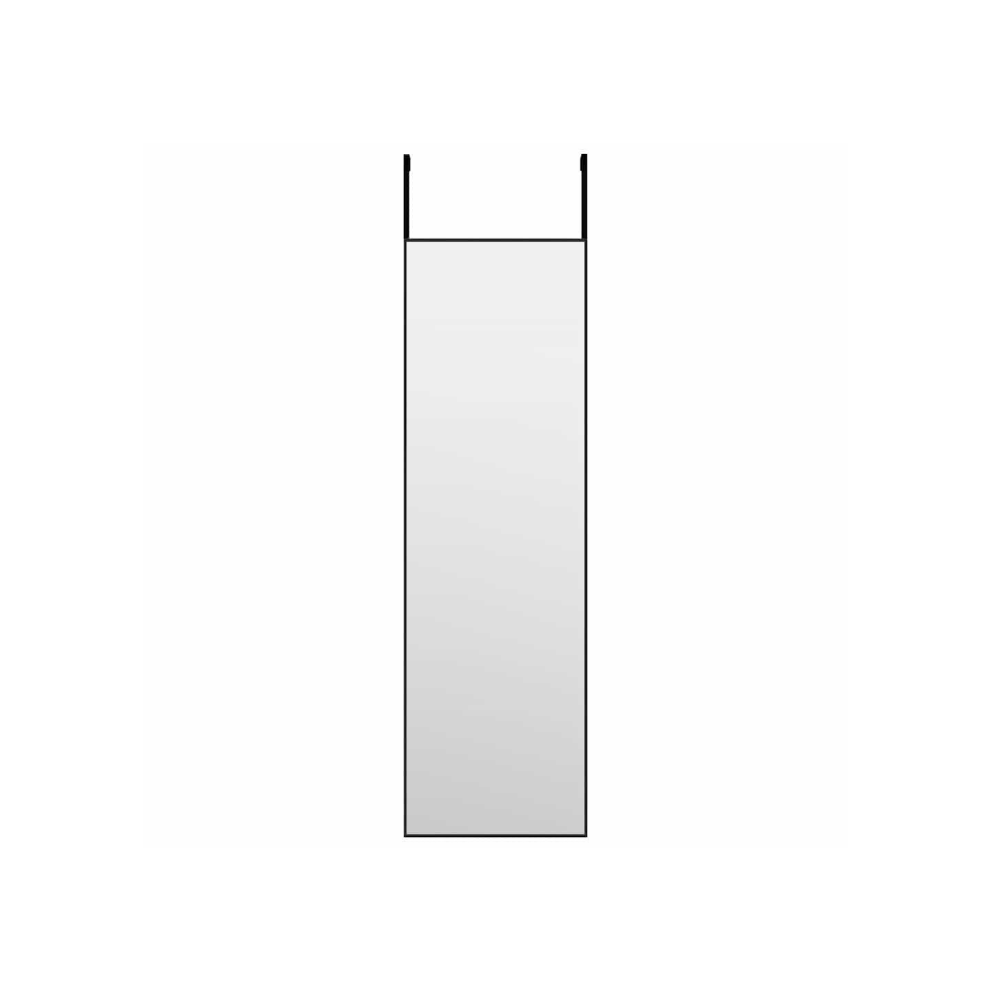 Miroir de porte Noir 30x100 cm Verre et aluminium