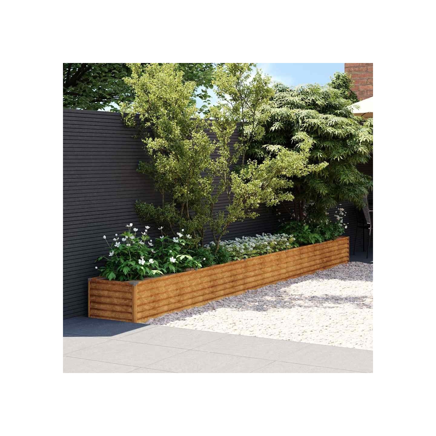 Jardinière surélevée 482 x 50 x 36 cm Acier Corten