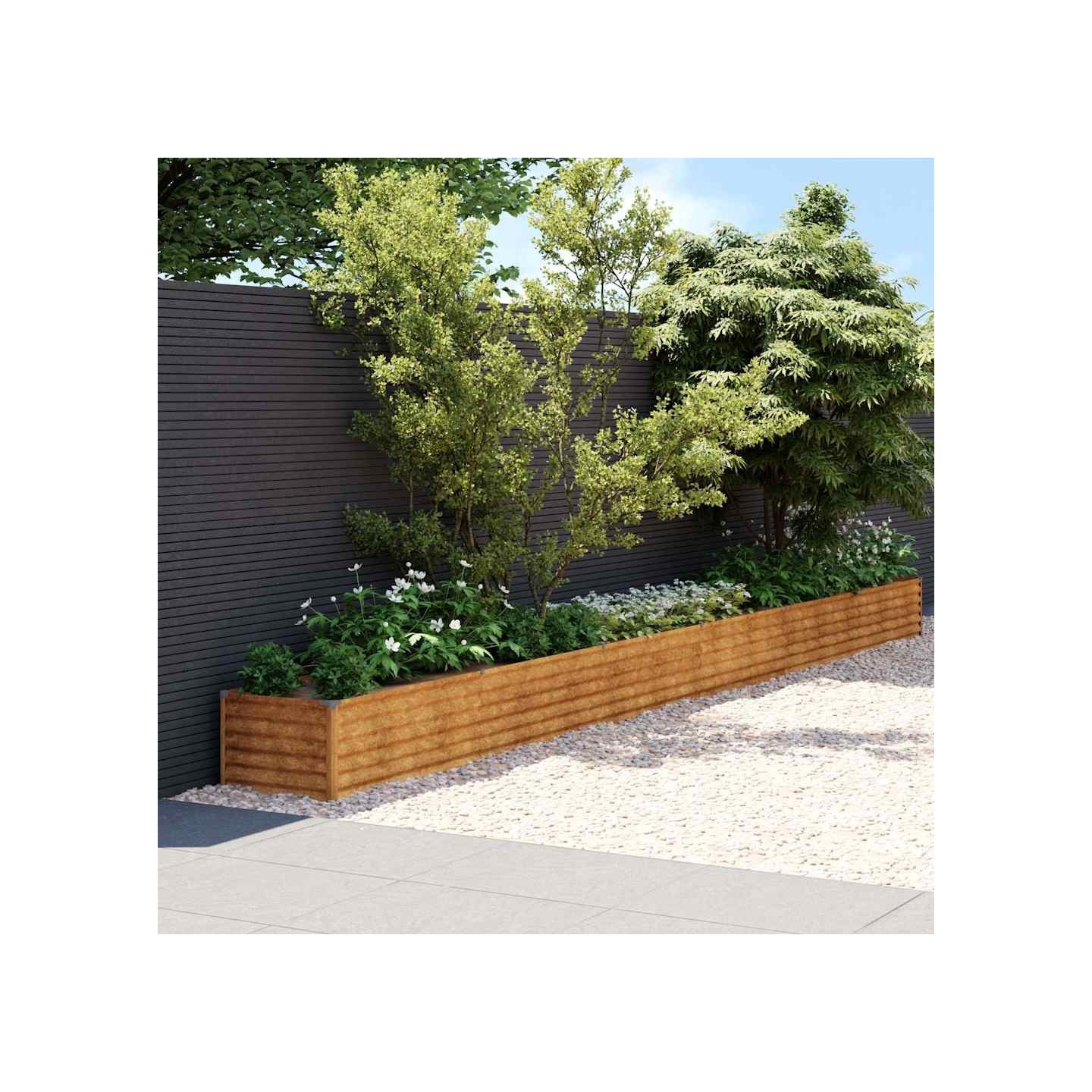 Jardinière surélevée 580x50x36 cm Acier Corten