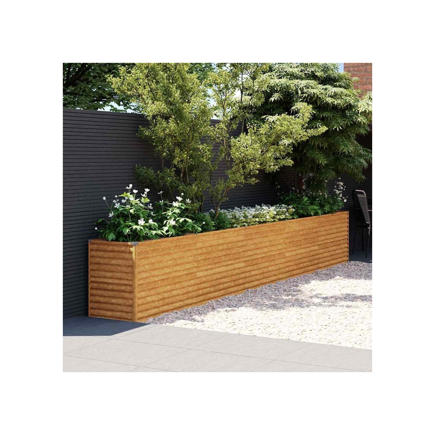 Jardinière surélevée 482 x 50 x 69 cm Acier Corten