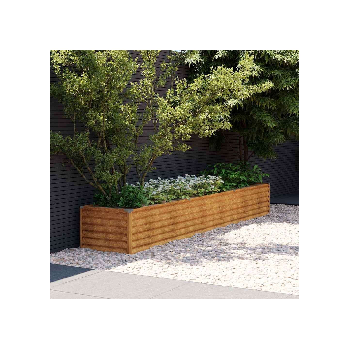 Jardinière surélevée 291 x 50 x 36 cm Acier Corten