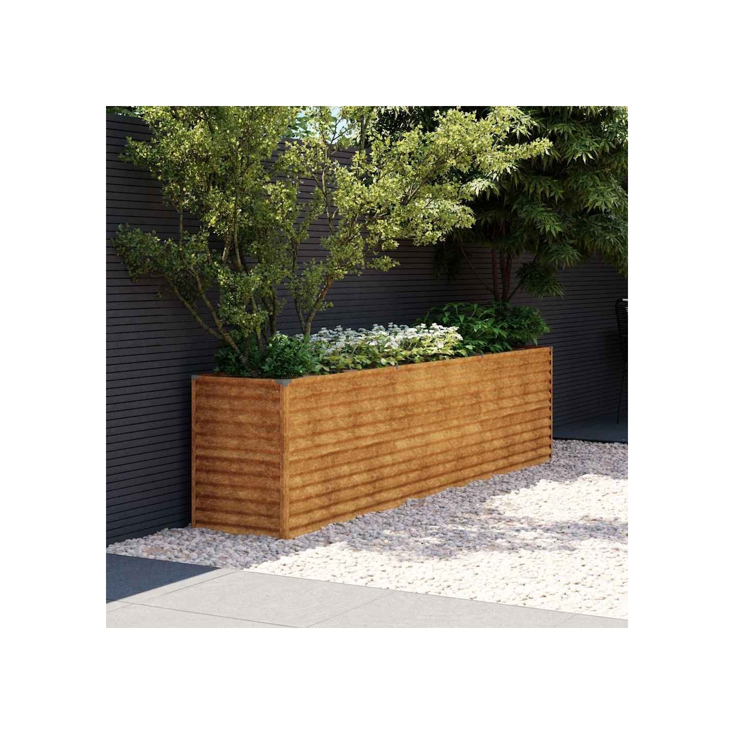 Jardinière surélevée 291 x 50 x 69 cm Acier Corten