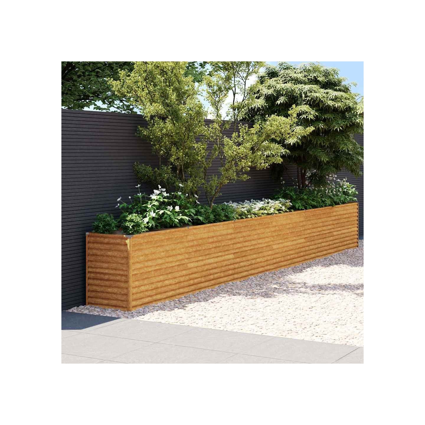Jardinière surélevée 578 x 50 x 69 cm Acier Corten