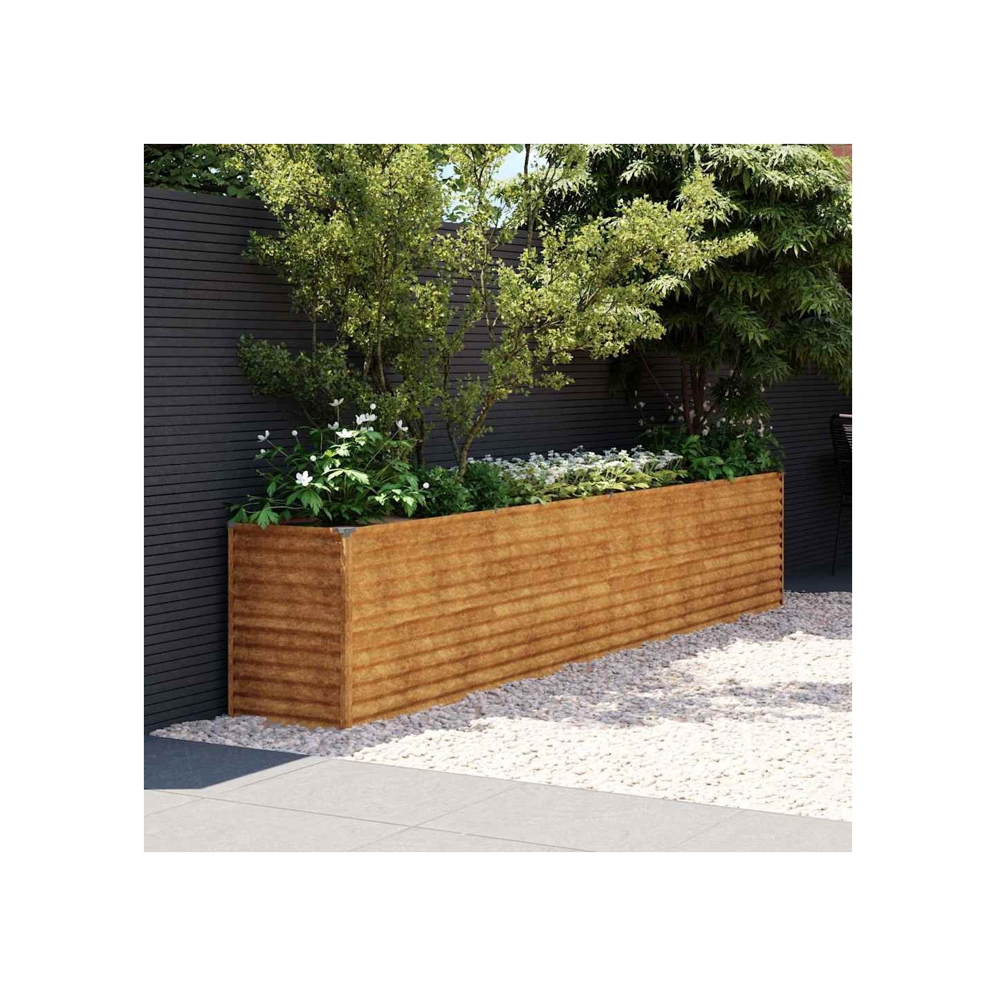 Jardinière surélevée 385 x 50 x 69 cm Acier Corten