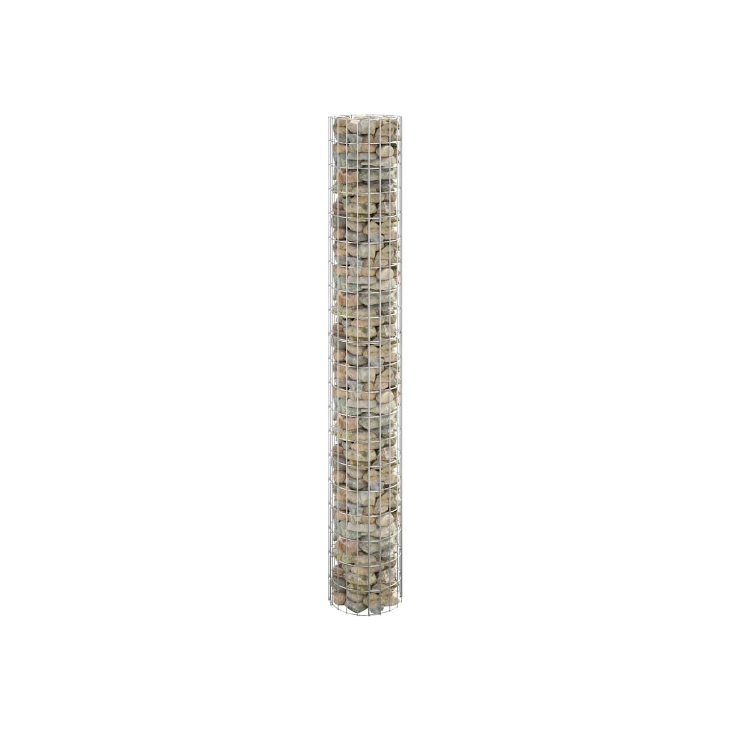 Poteau à gabion circulaire Acier galvanisé Ø30x200 cm