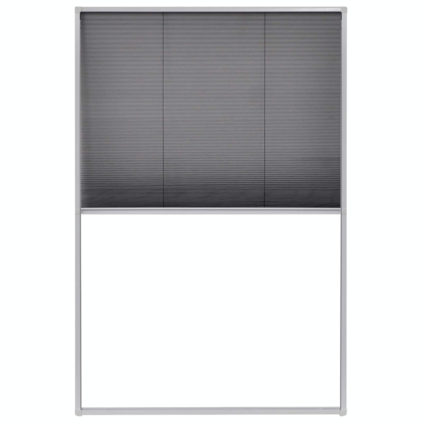 Moustiquaire plissée pour fenêtre Aluminium 80 x 120 cm