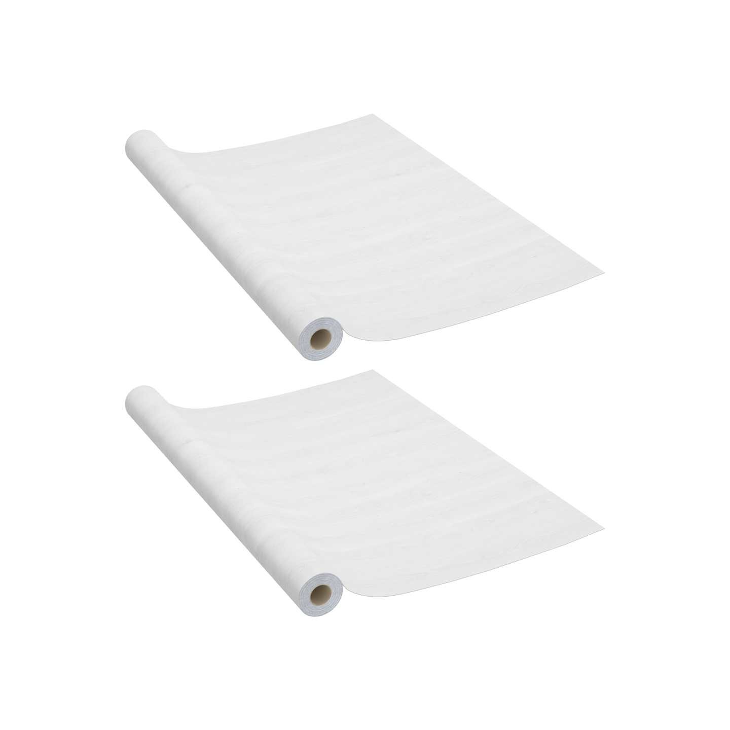 Films autoadhésifs pour portes 2 pcs Bois blanc 210x90 cm PVC