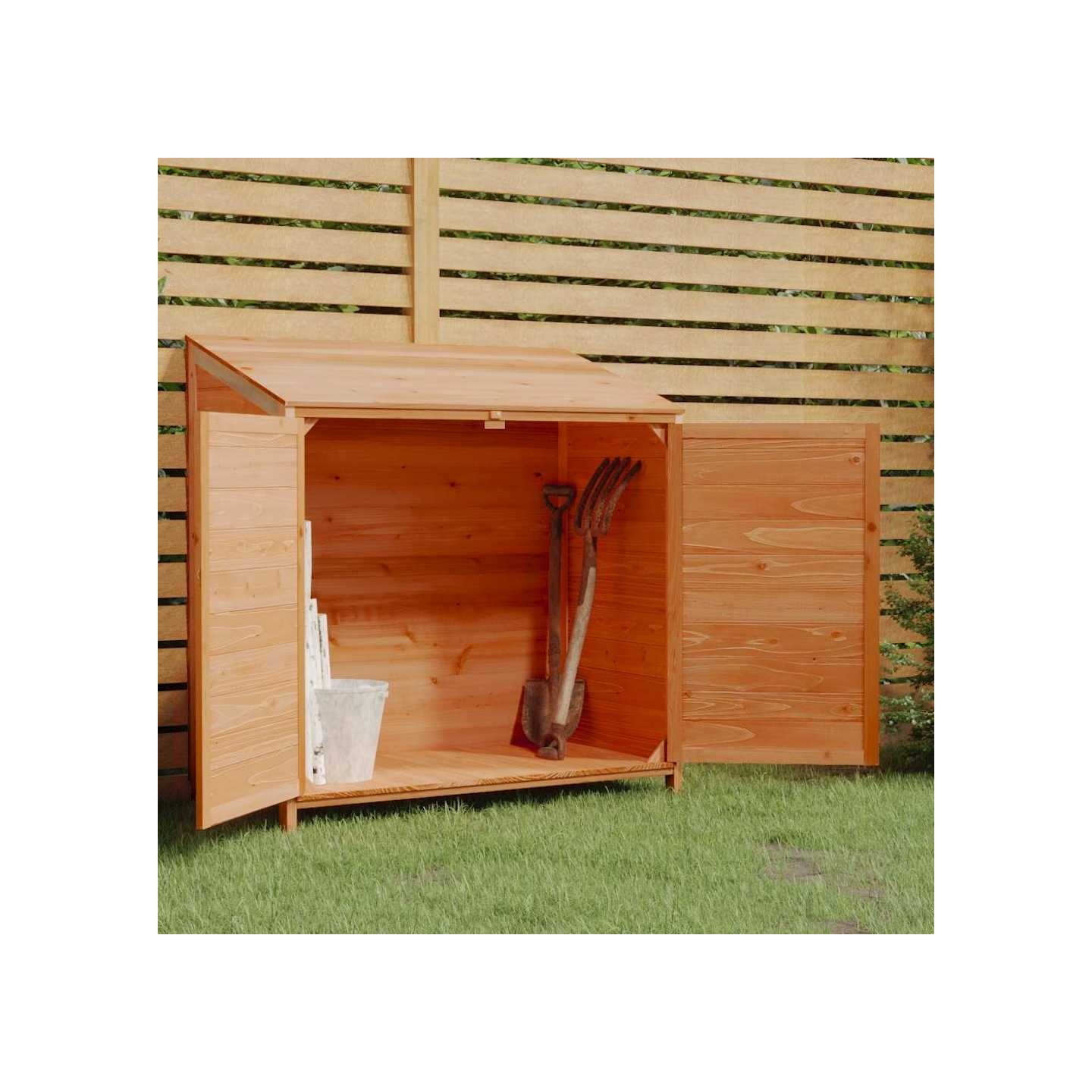 Remise de jardin Marron 102x52x112 cm Bois de sapin solide