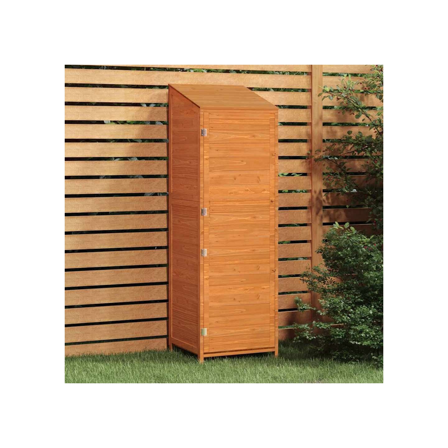 Remise de jardin Marron 55x52x174,5 cm Bois de sapin solide