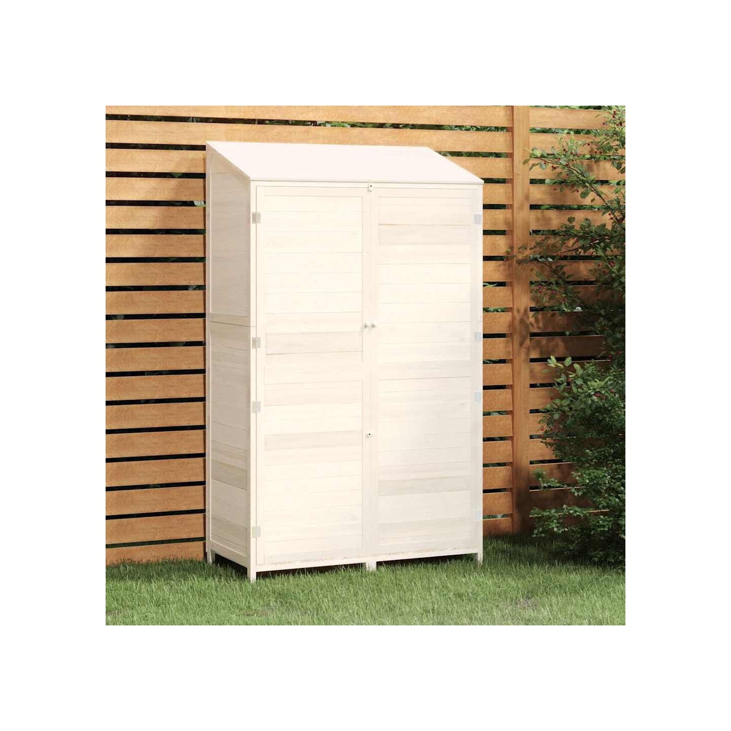 Remise de jardin Blanc 102x52x174,5 cm Bois de sapin solide