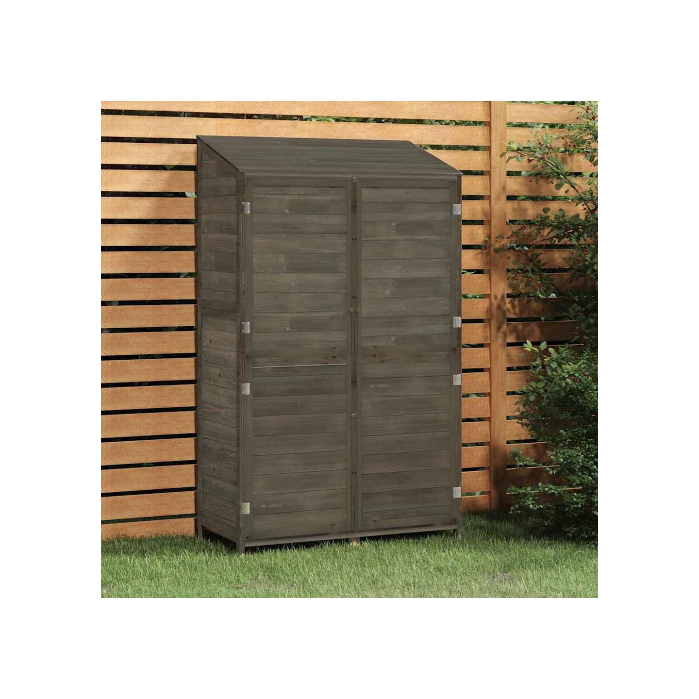 Remise de jardin Anthracite 102x52x174,5cm Bois de sapin solide