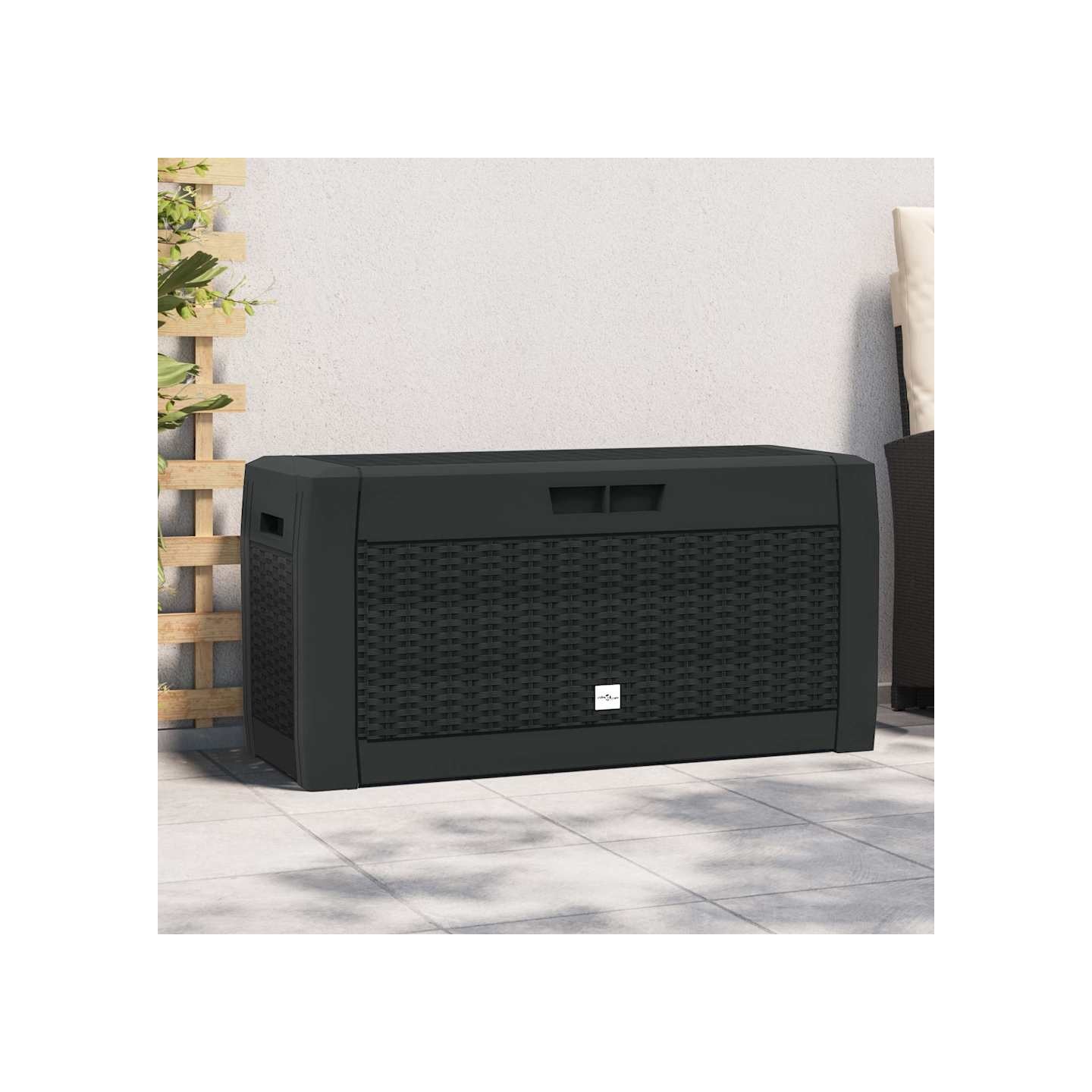 Boîte de stockage jardin Anthracite 119x48x60 cm Polypropylène
