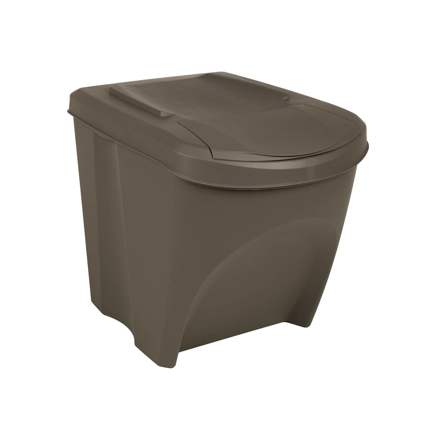 Poubelles à ordures empilables 3 pcs Gris 75 L Polypropylène