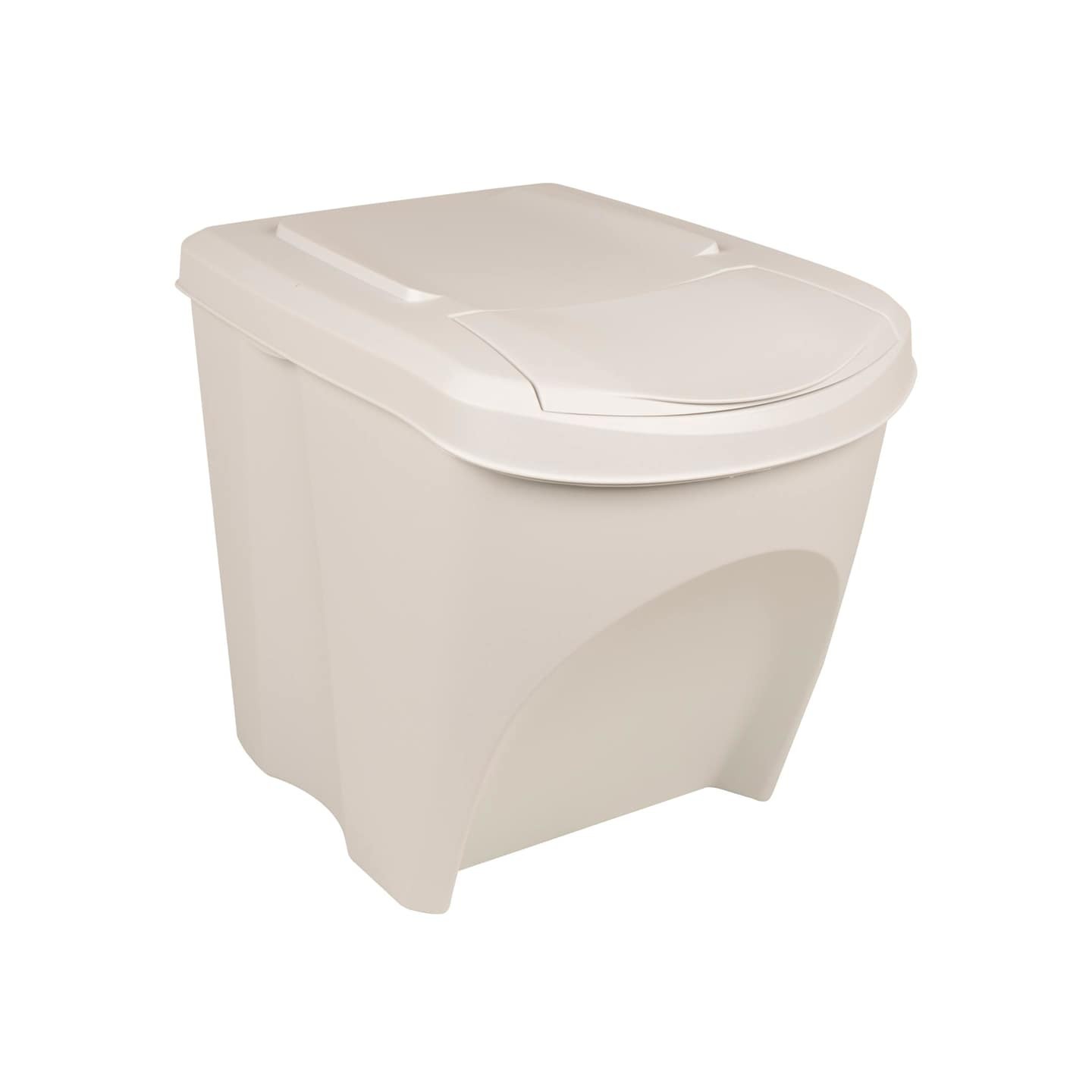 Poubelles à ordures empilables 3 pcs Blanc 75 L Polypropylène