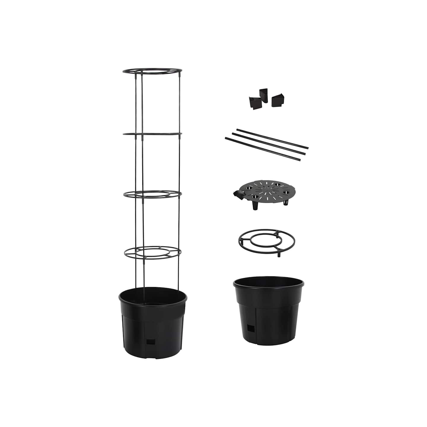Jardinière à tomate Anthracite Ø39x150 cm Polypropylène