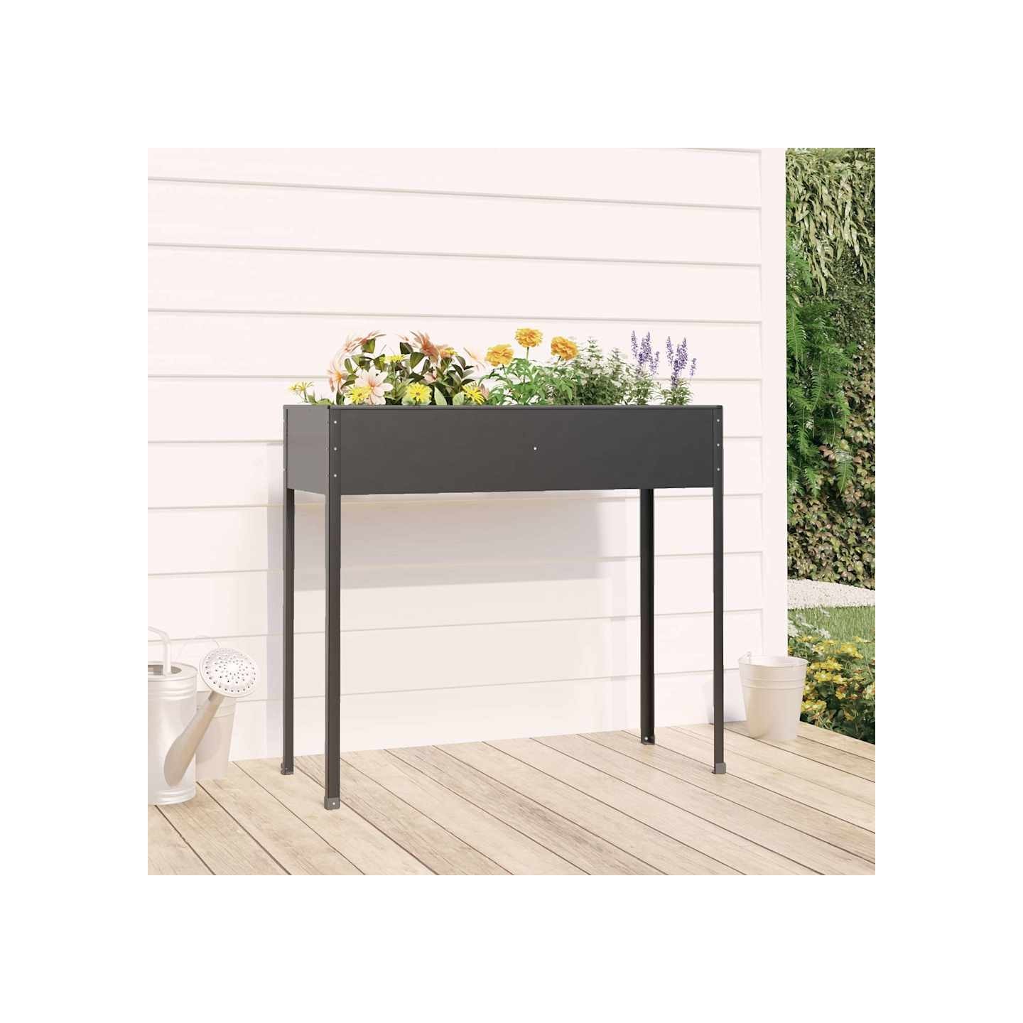 Jardinière Anthracite 100,5x40,5x90 cm Acier galvanisé