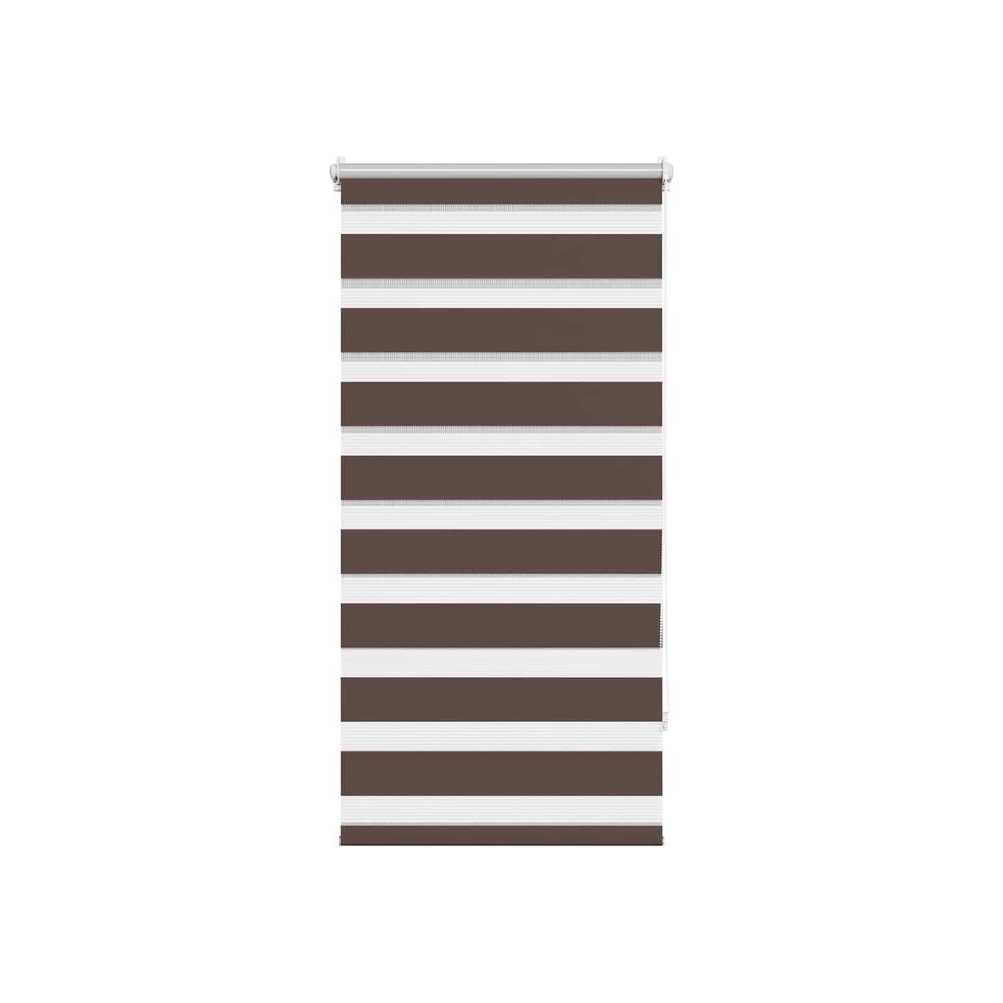 Store Zebra 60,9 x 120 cm, largeur du tissu 56,7 cm, couleur café