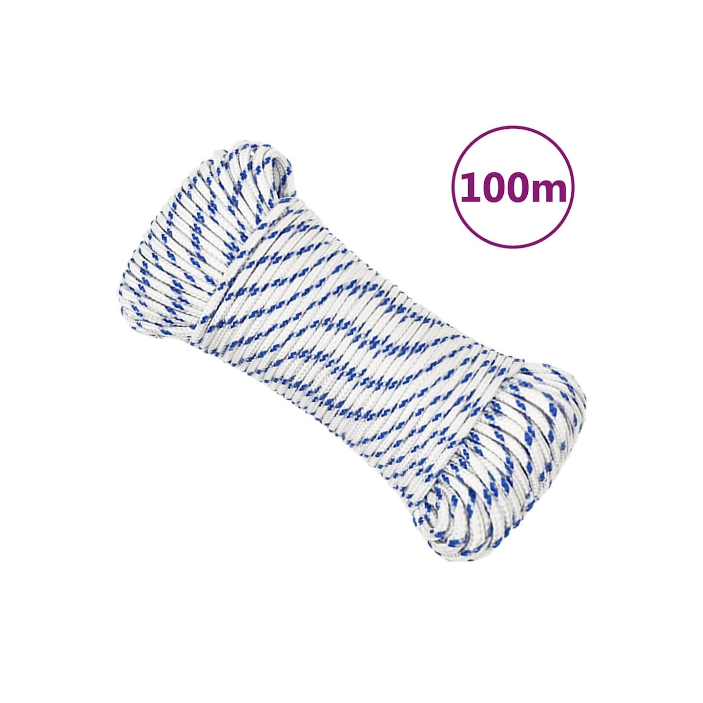 Corde de bateau Blanc 5 mm 100 m Polypropylène