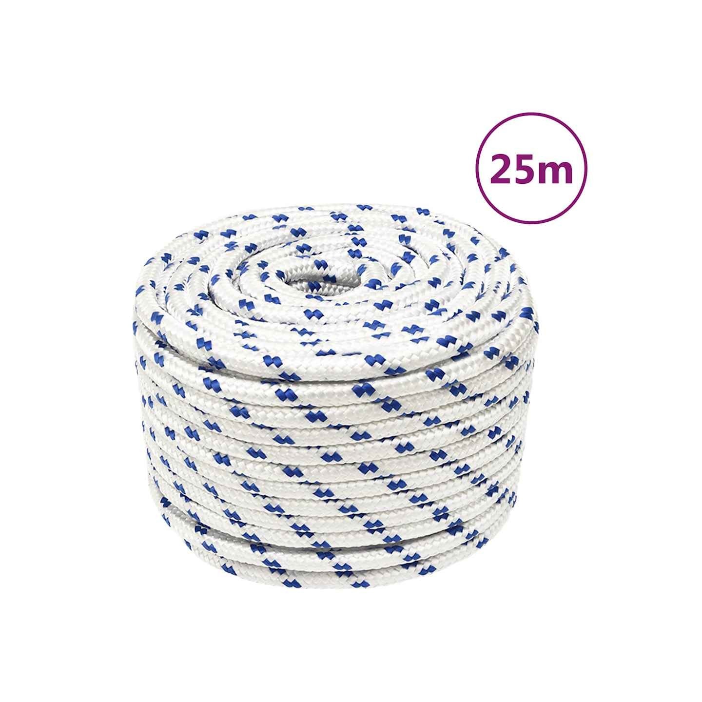 Corde de bateau Blanc 12 mm 25 m Polypropylène